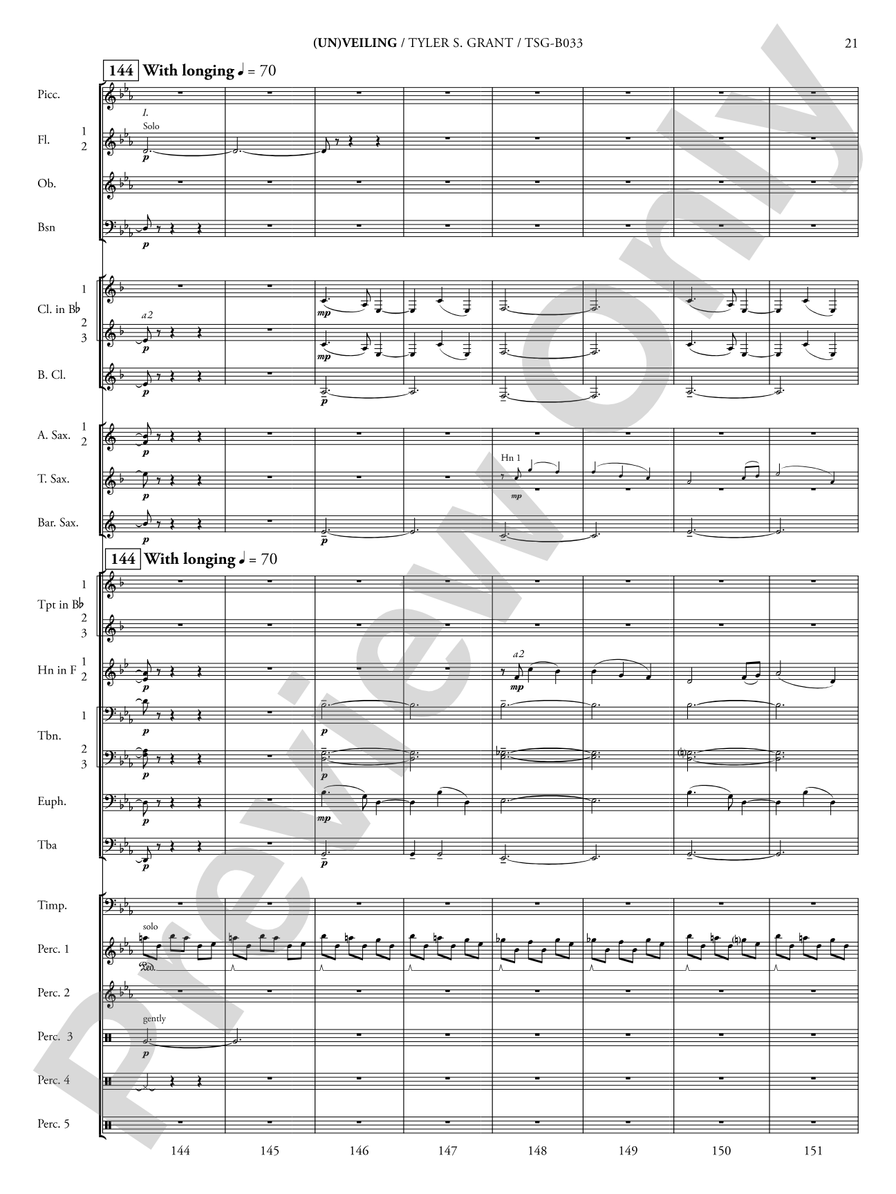 (Un)veiling: Concert Band Conductor Score & Parts