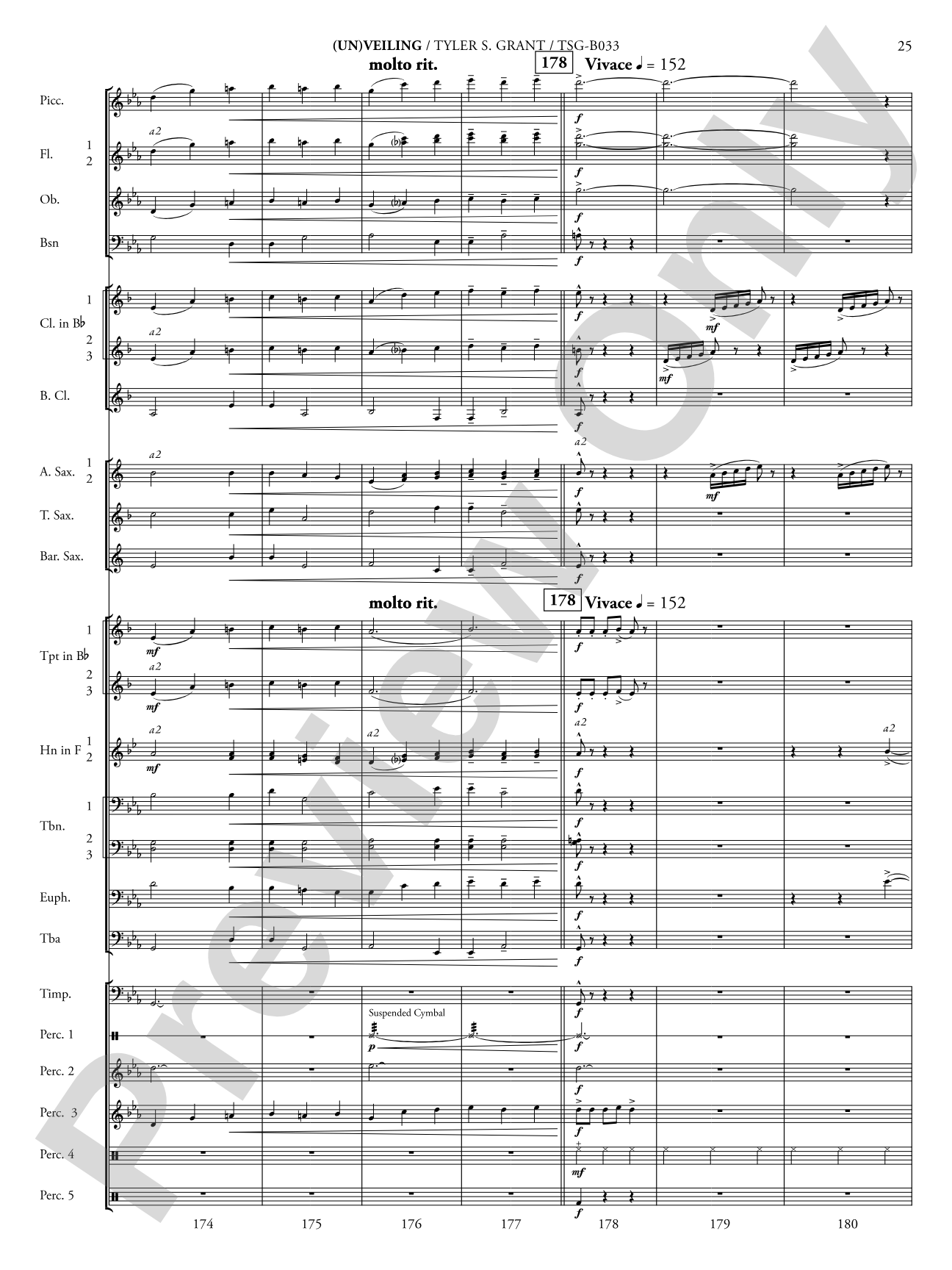 (Un)veiling: Concert Band Conductor Score & Parts