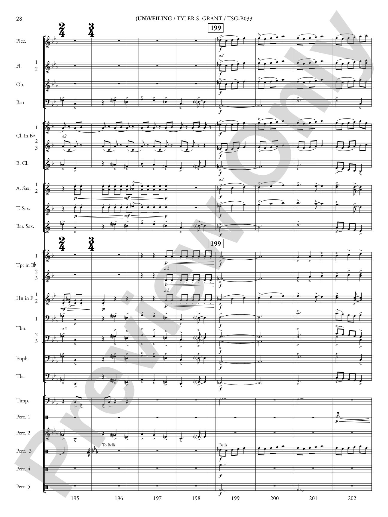(Un)veiling: Concert Band Conductor Score & Parts