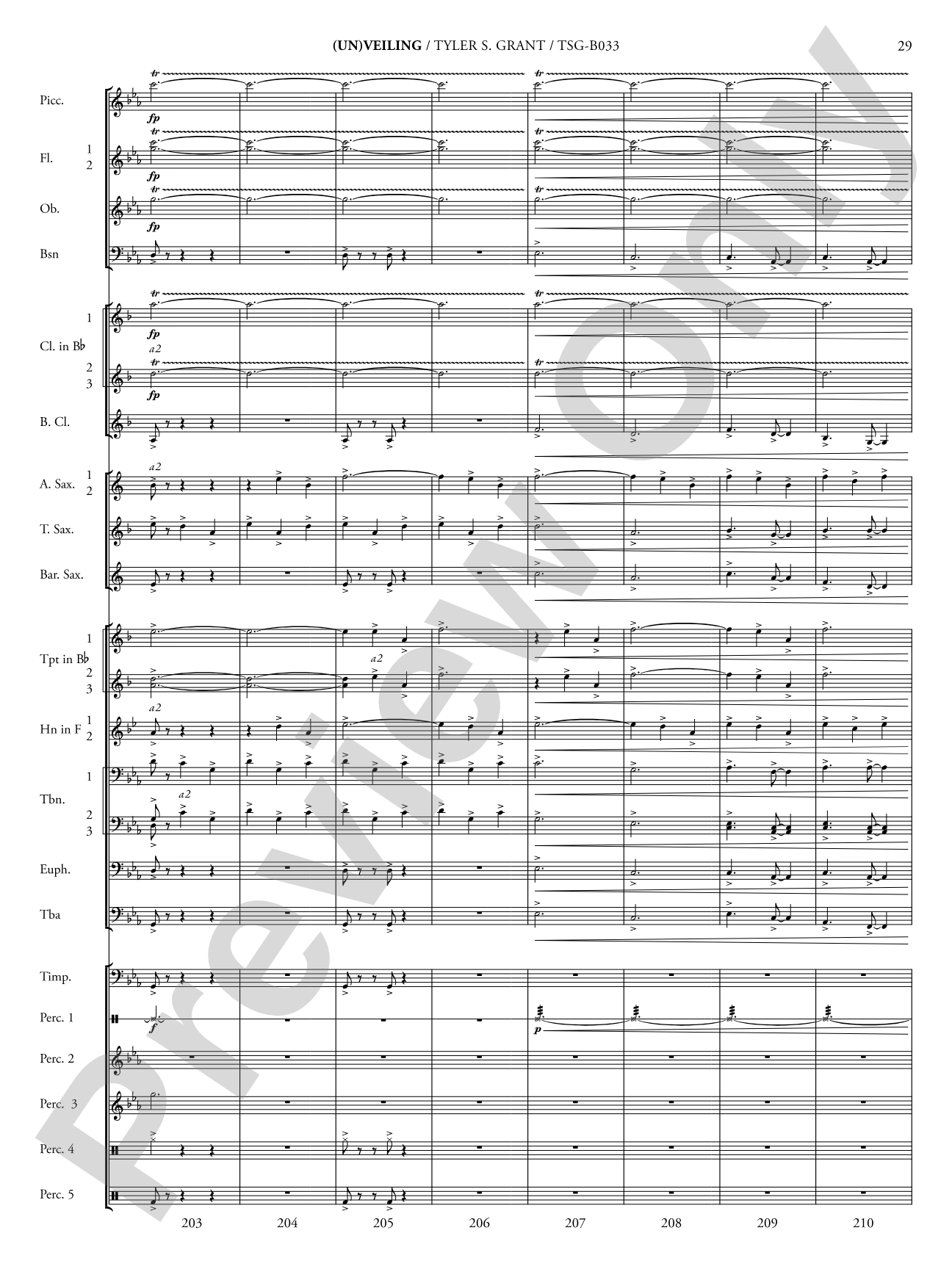 (Un)veiling: Concert Band Conductor Score & Parts