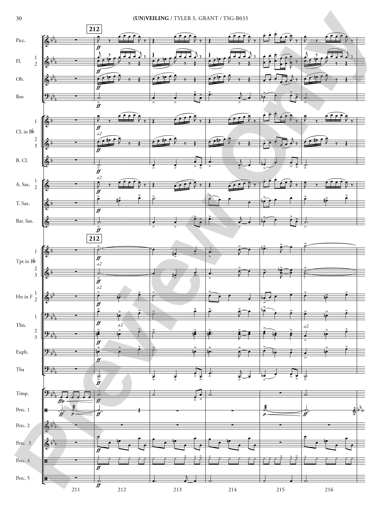 (Un)veiling: Concert Band Conductor Score & Parts