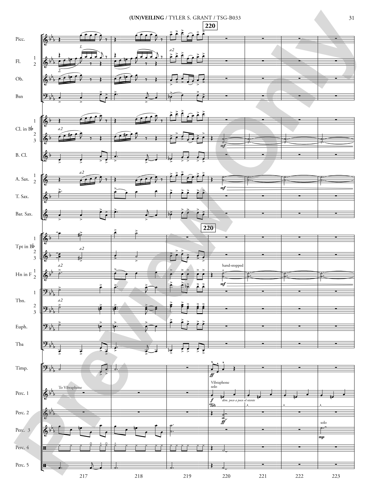 (Un)veiling: Concert Band Conductor Score & Parts