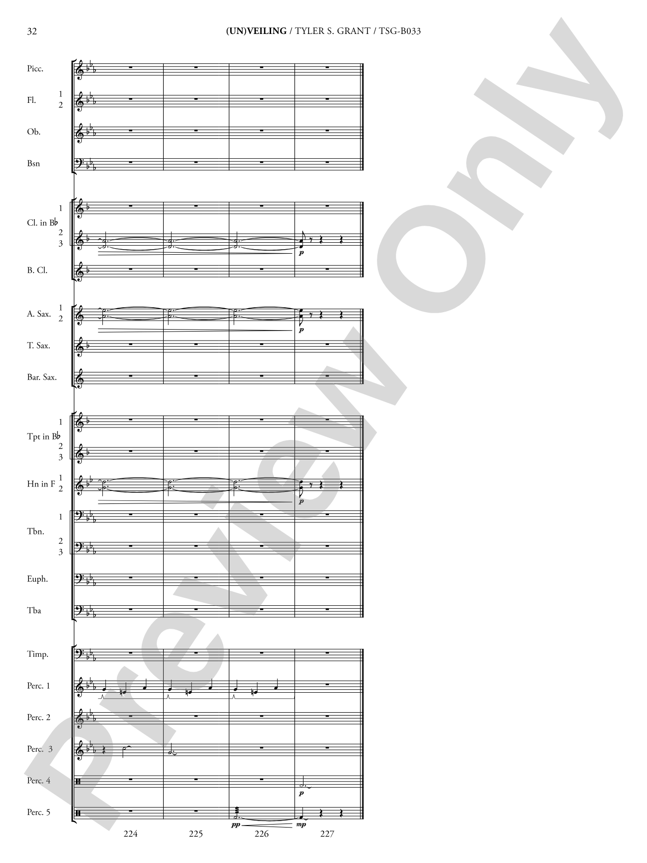 (Un)veiling: Concert Band Conductor Score & Parts