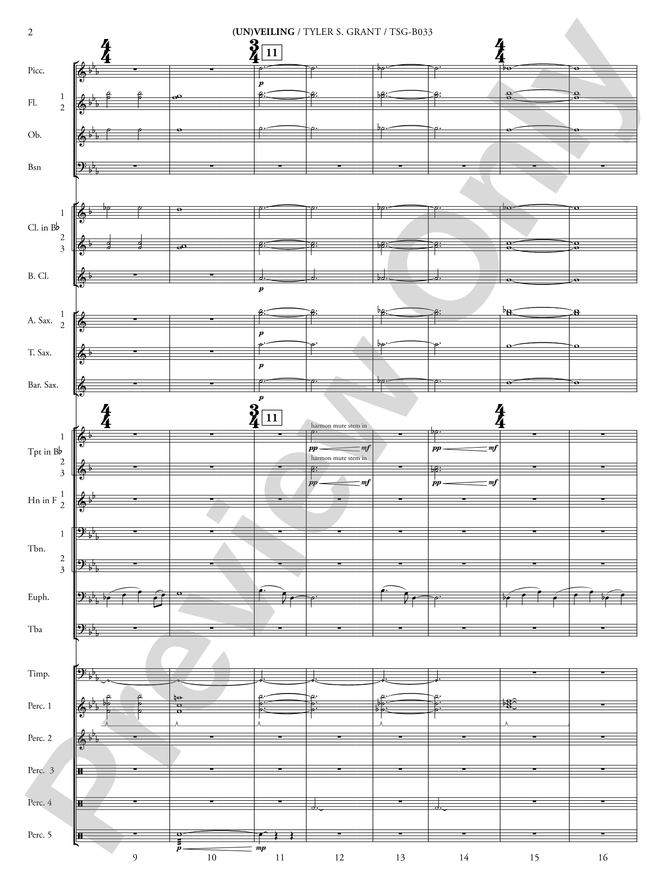 (Un)veiling: Concert Band Conductor Score & Parts