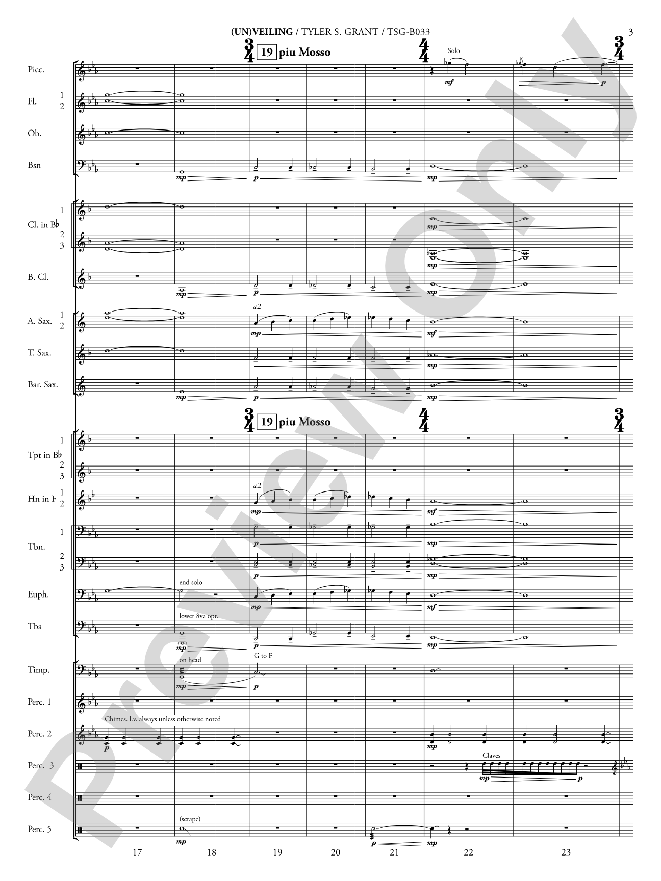 (Un)veiling: Concert Band Conductor Score & Parts