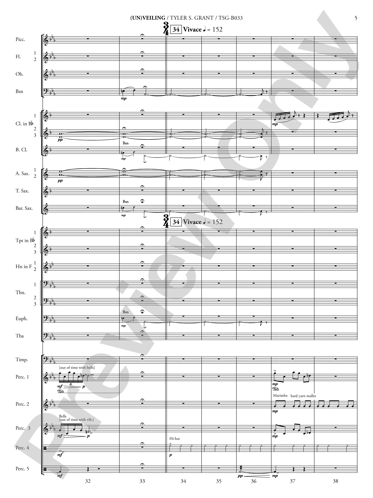 (Un)veiling: Concert Band Conductor Score & Parts
