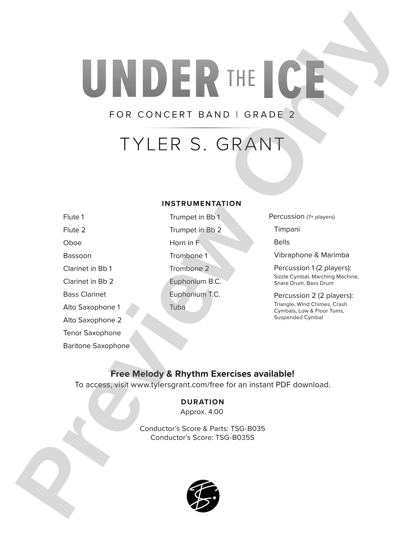 Under the Ice: Score
