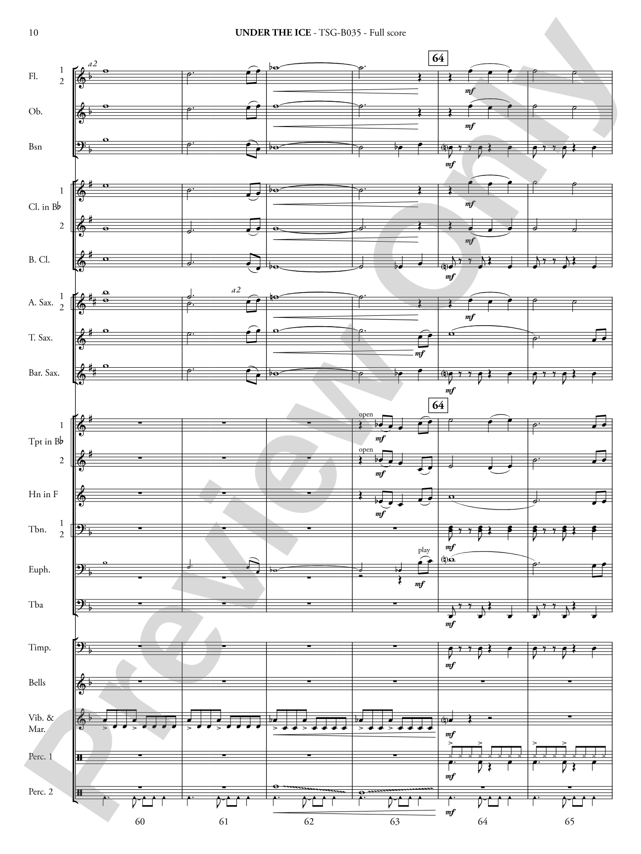 Under the Ice: Score