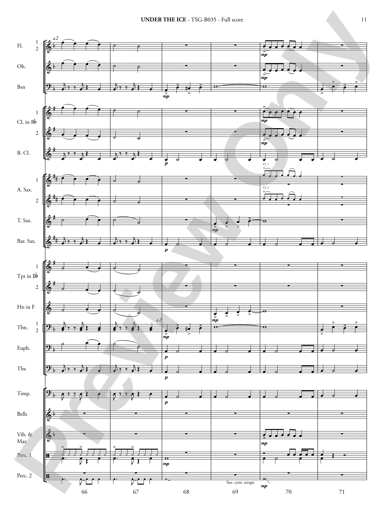 Under the Ice: Score