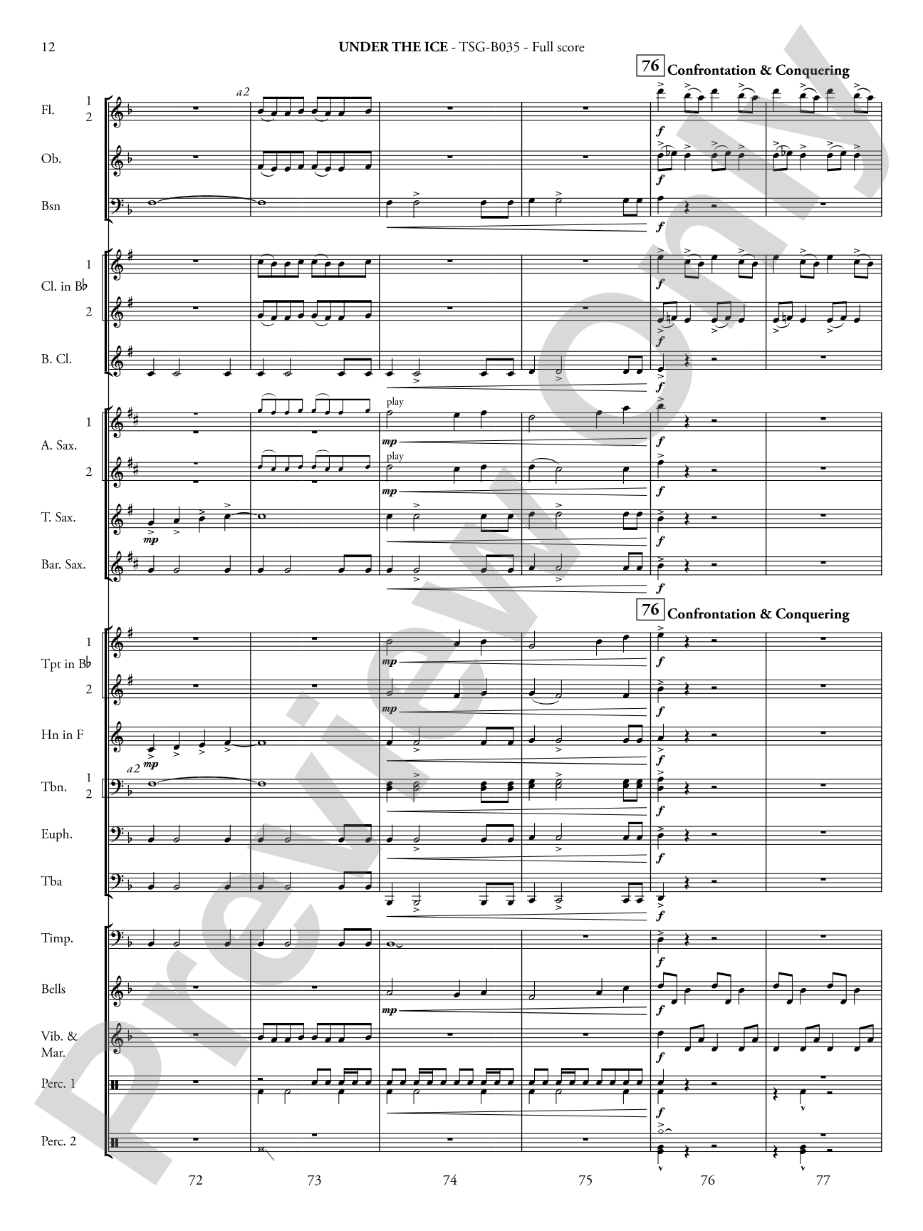 Under the Ice: Score