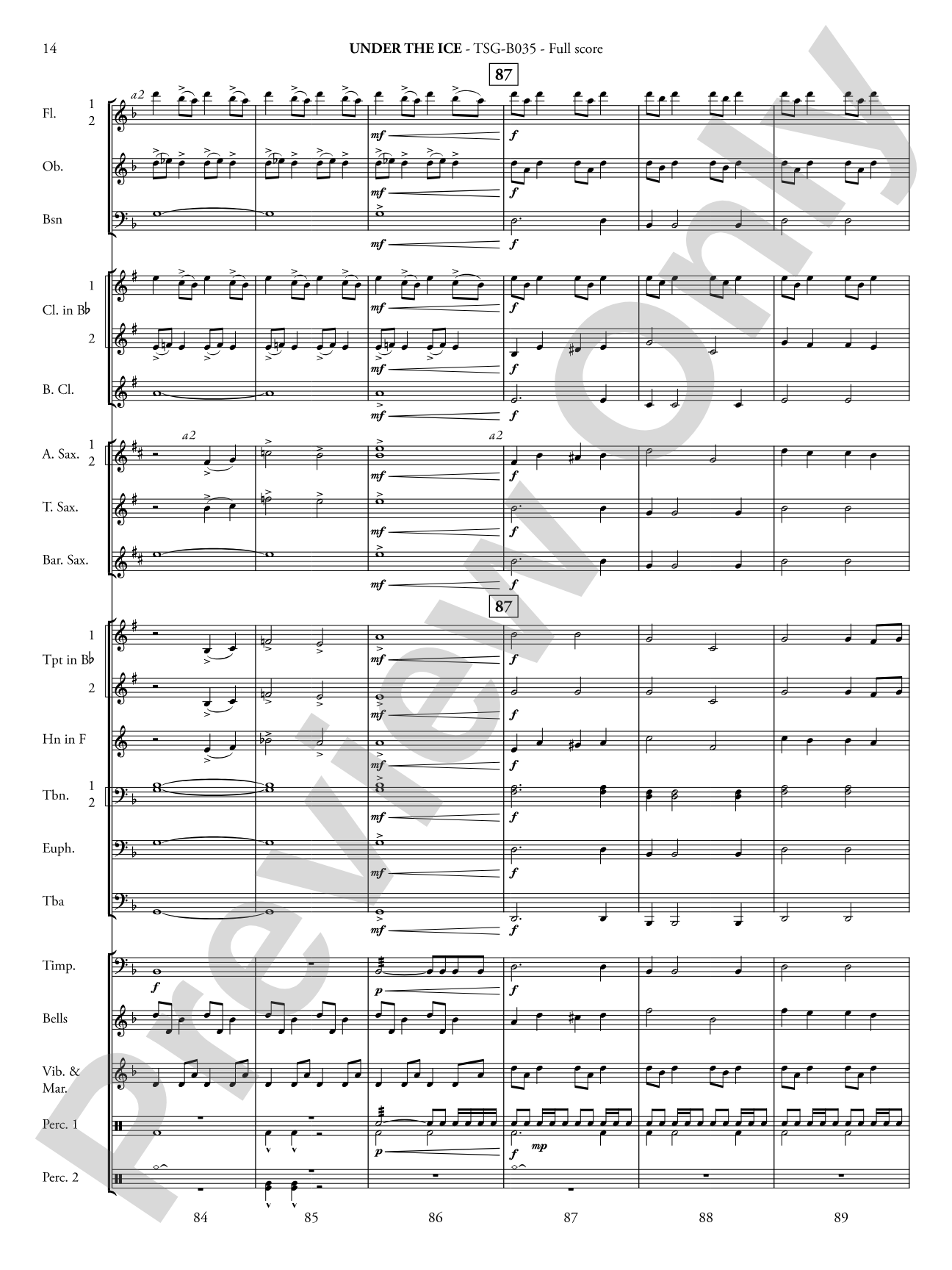 Under the Ice: Score