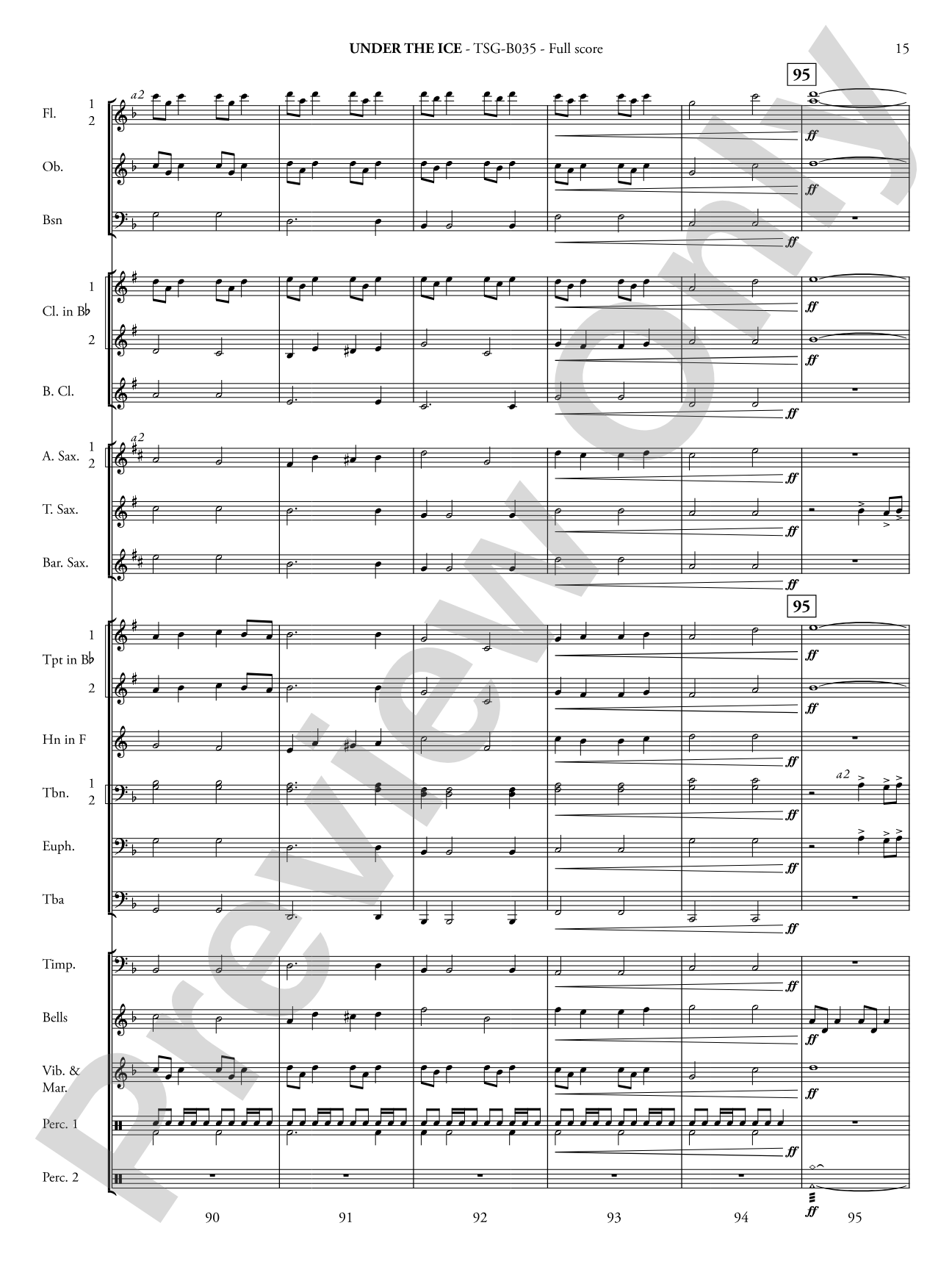 Under the Ice: Score