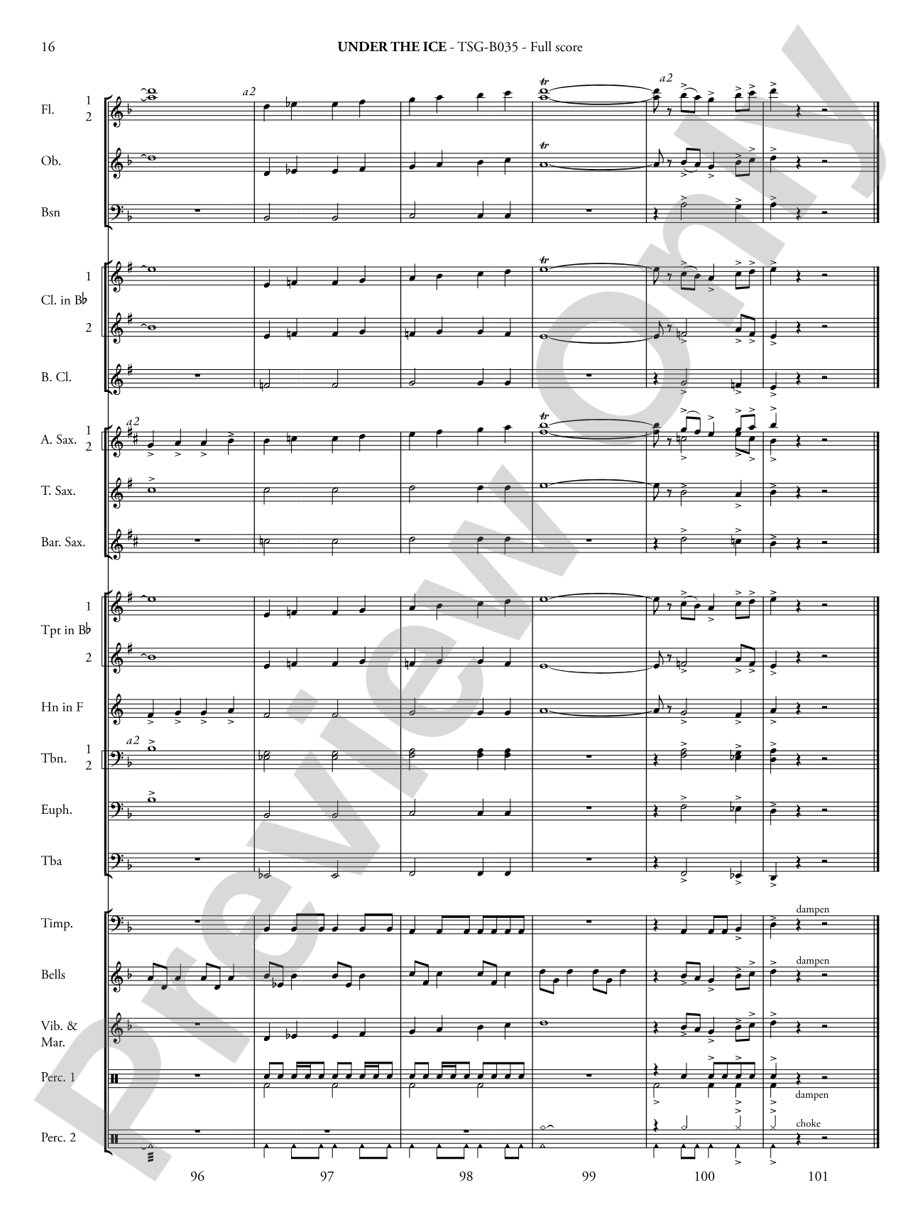 Under the Ice: Score