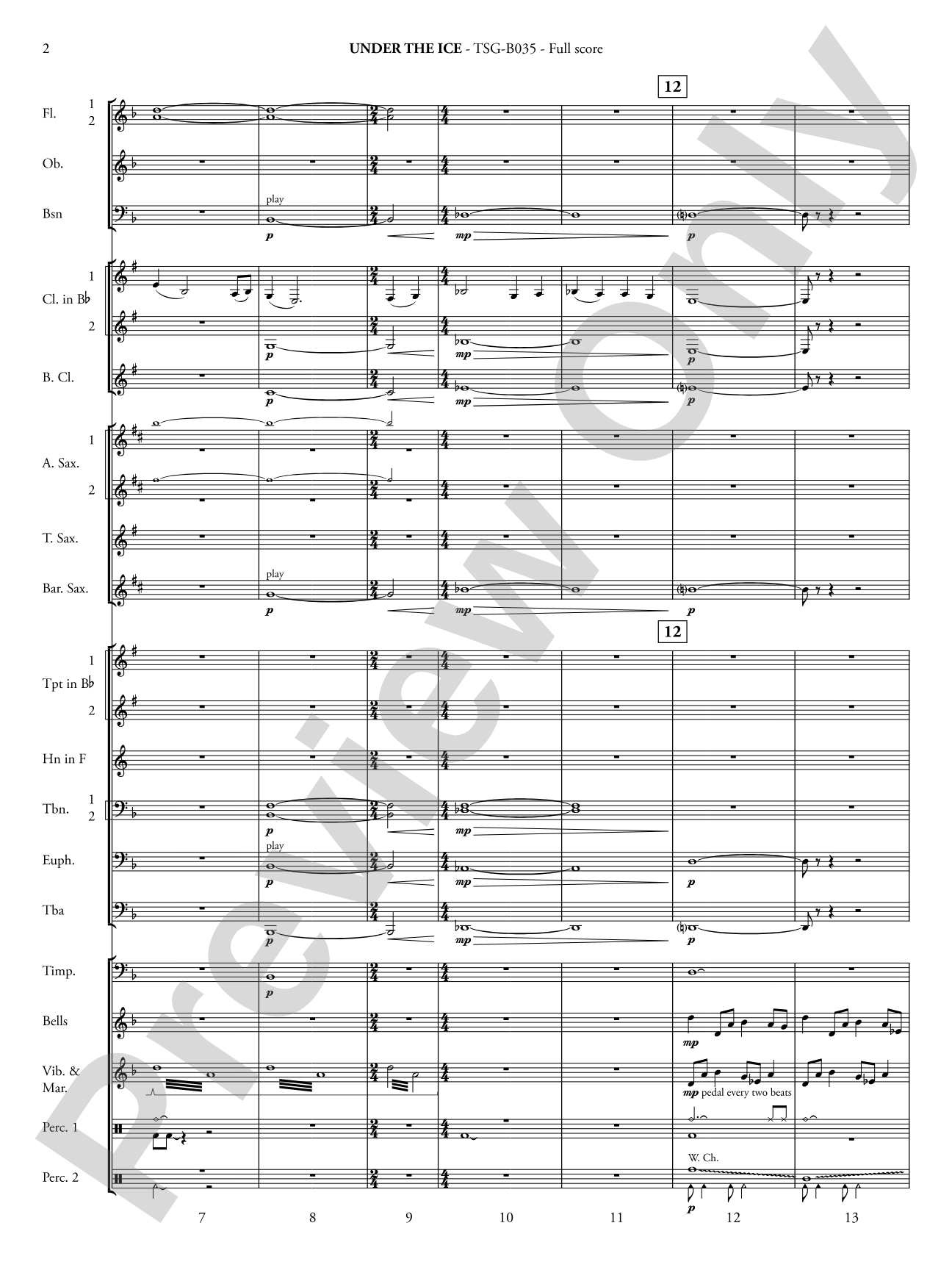 Under the Ice: Score