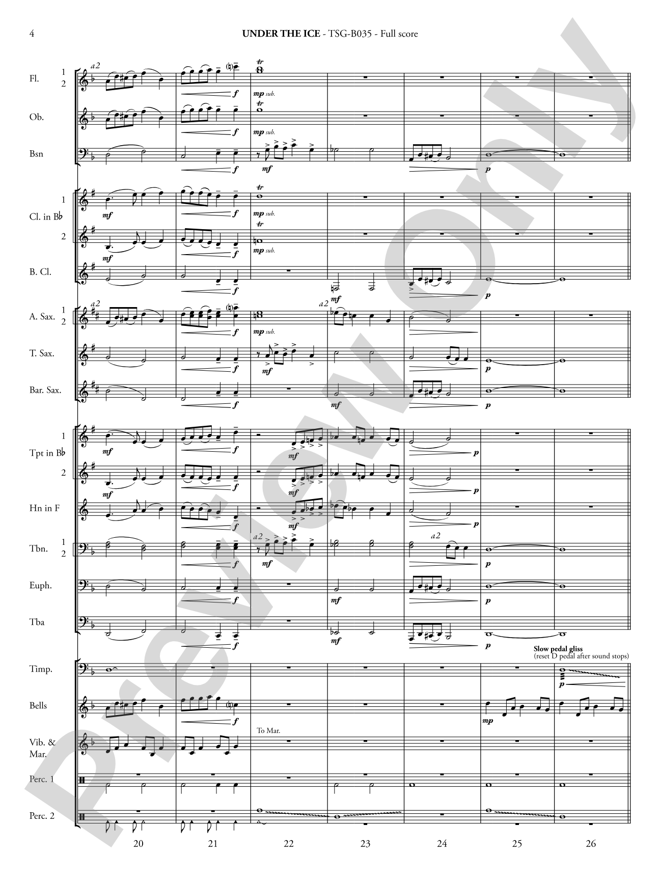 Under the Ice: Score