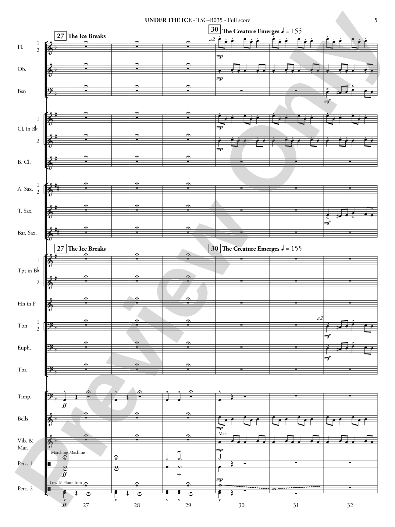 Under the Ice: Score