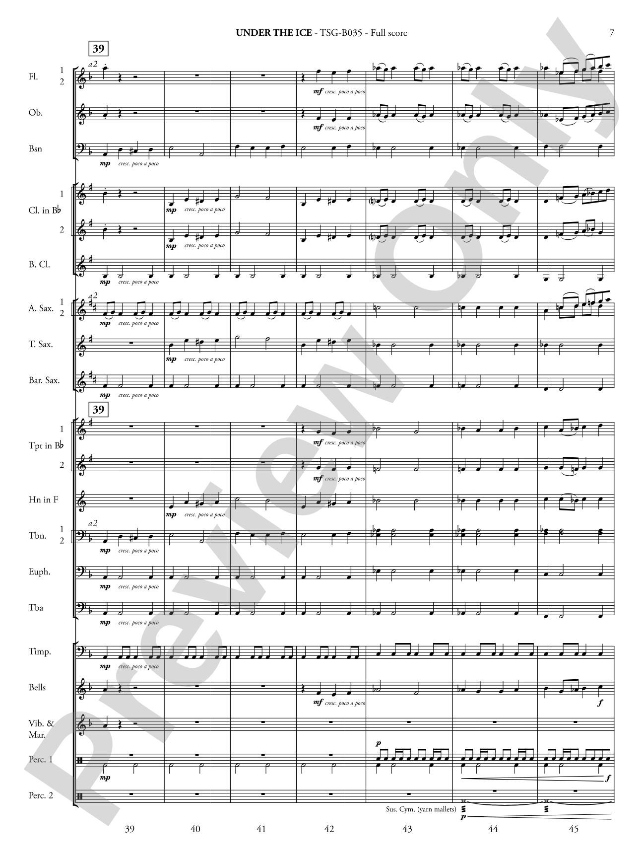 Under the Ice: Score