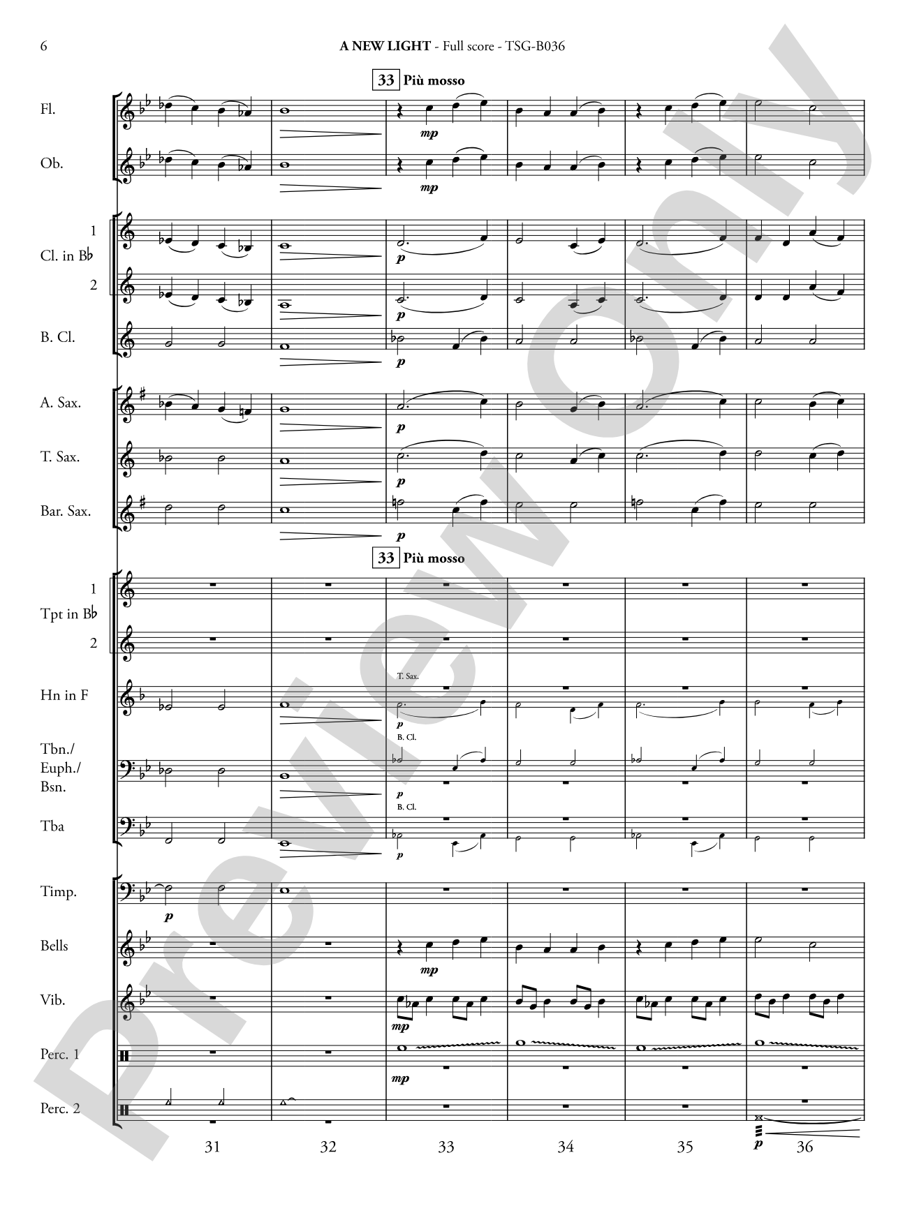 A New Light: Concert Band Conductor Score & Parts