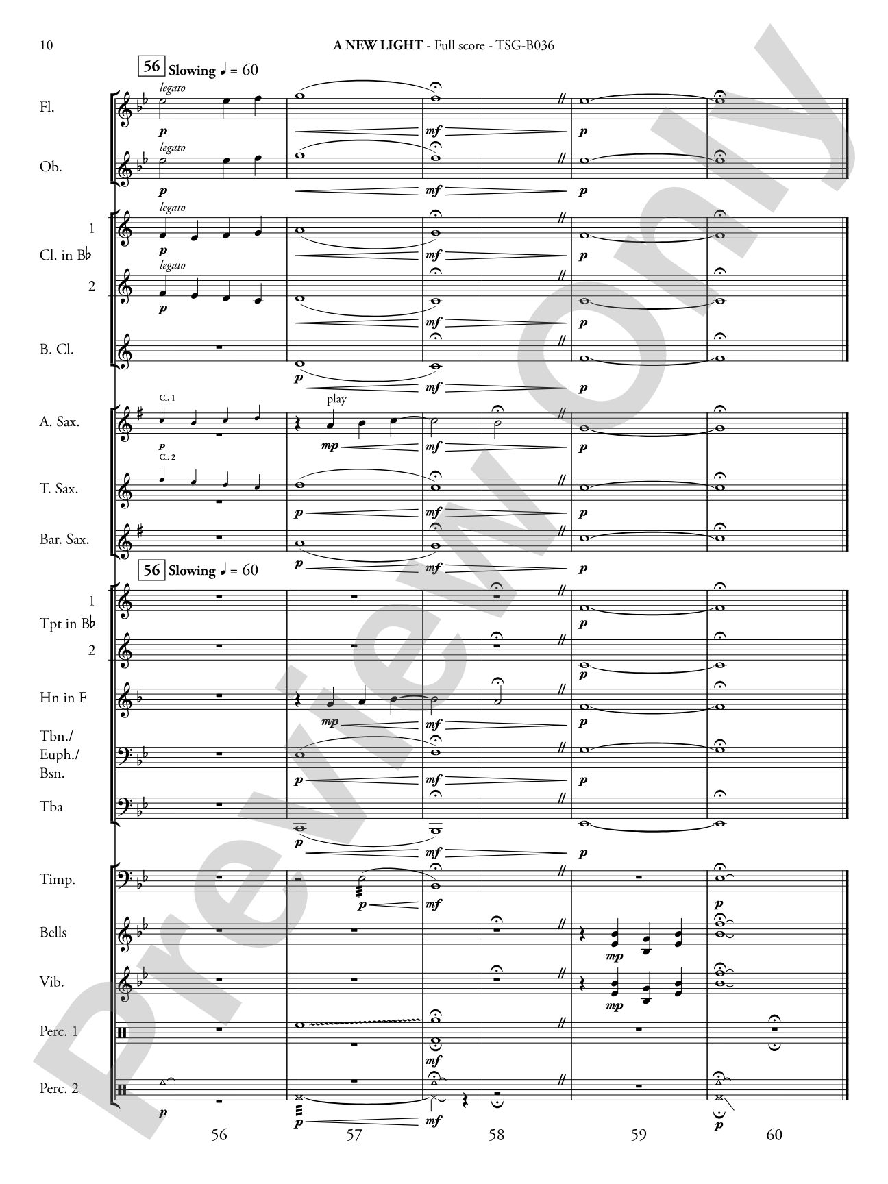 A New Light: Concert Band Conductor Score & Parts