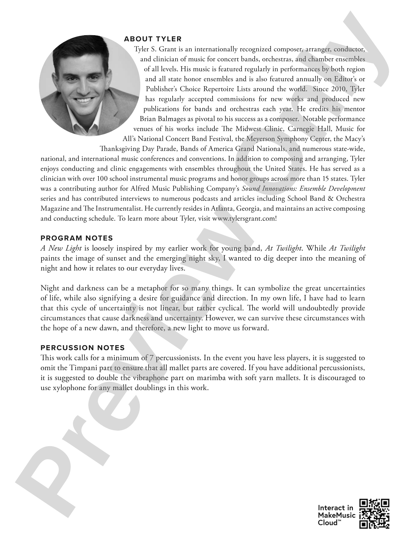 A New Light: Concert Band Conductor Score & Parts