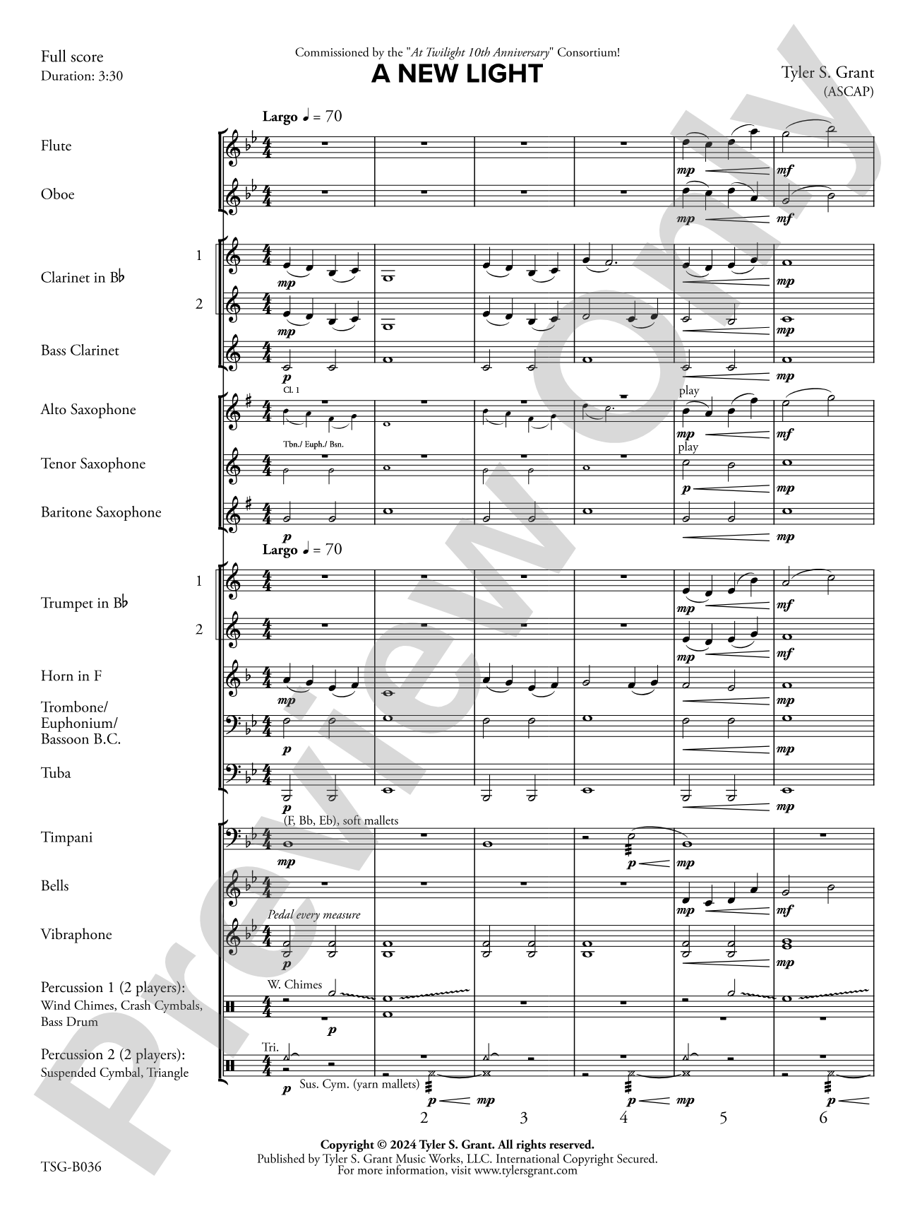 A New Light: Concert Band Conductor Score & Parts