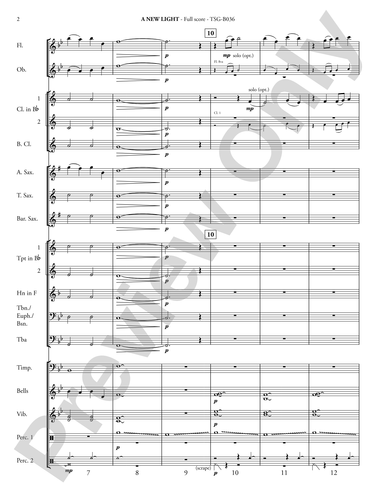 A New Light: Concert Band Conductor Score & Parts