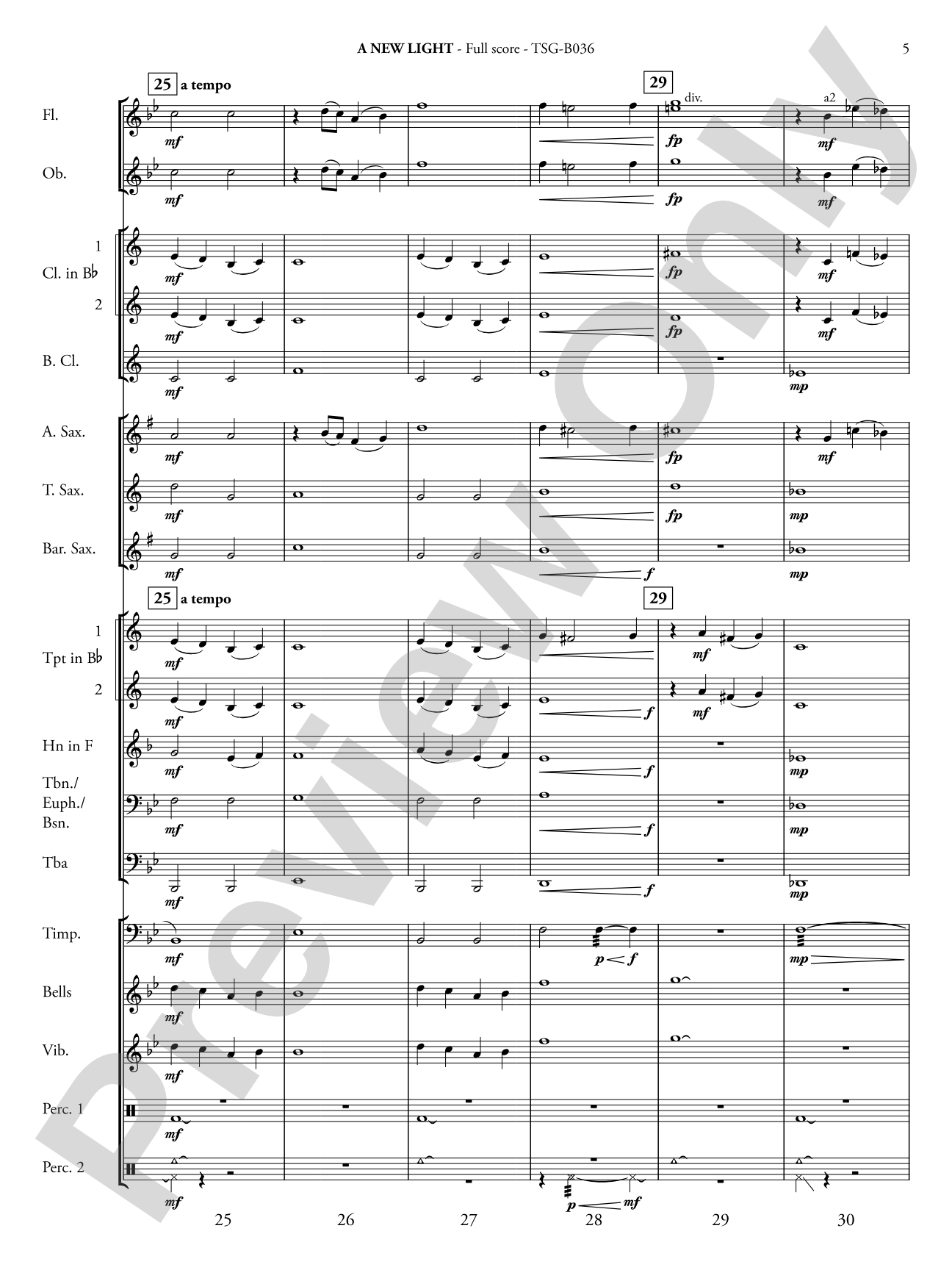 A New Light: Concert Band Conductor Score & Parts