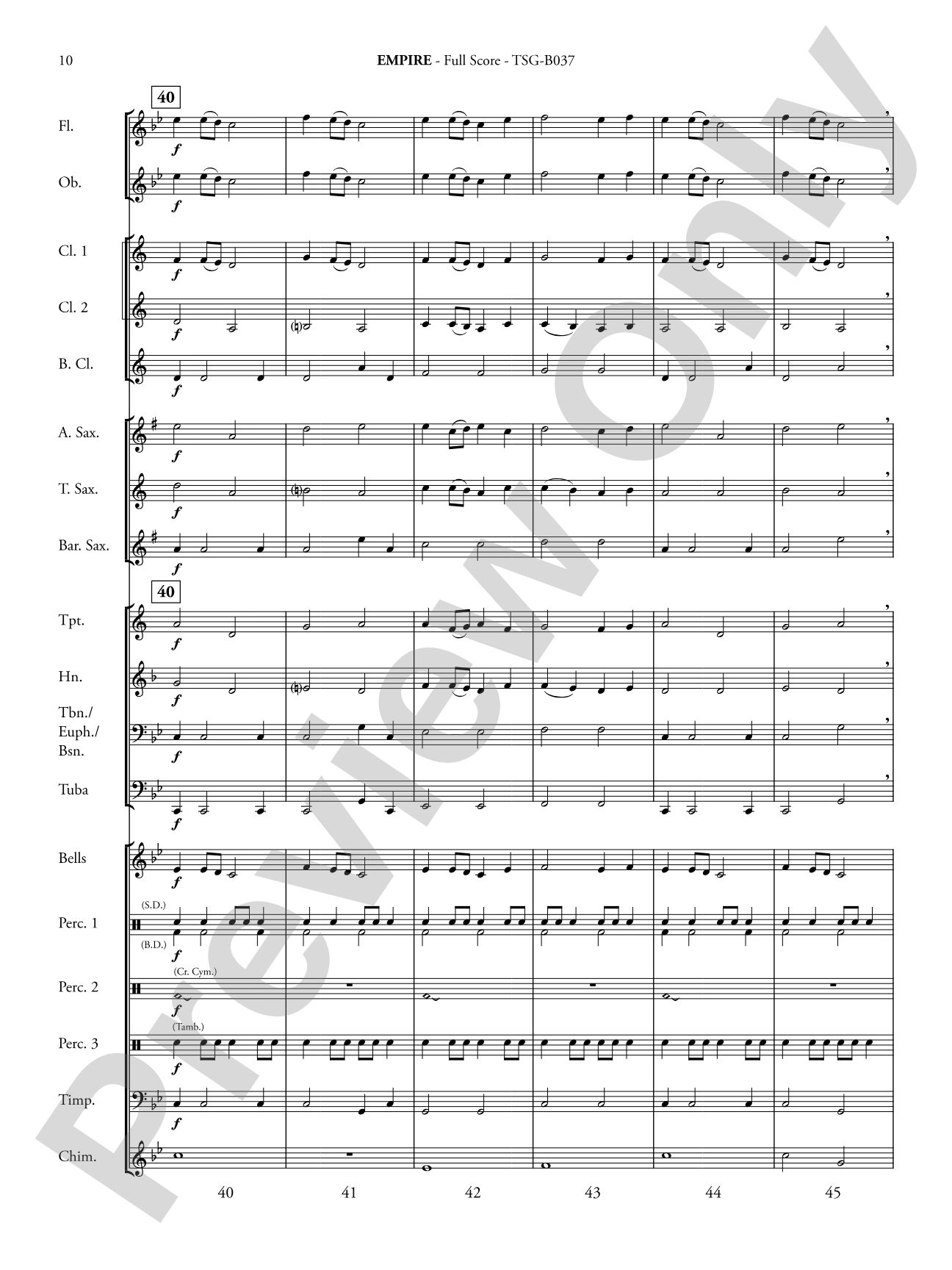 Empire: Concert Band Conductor Score & Parts