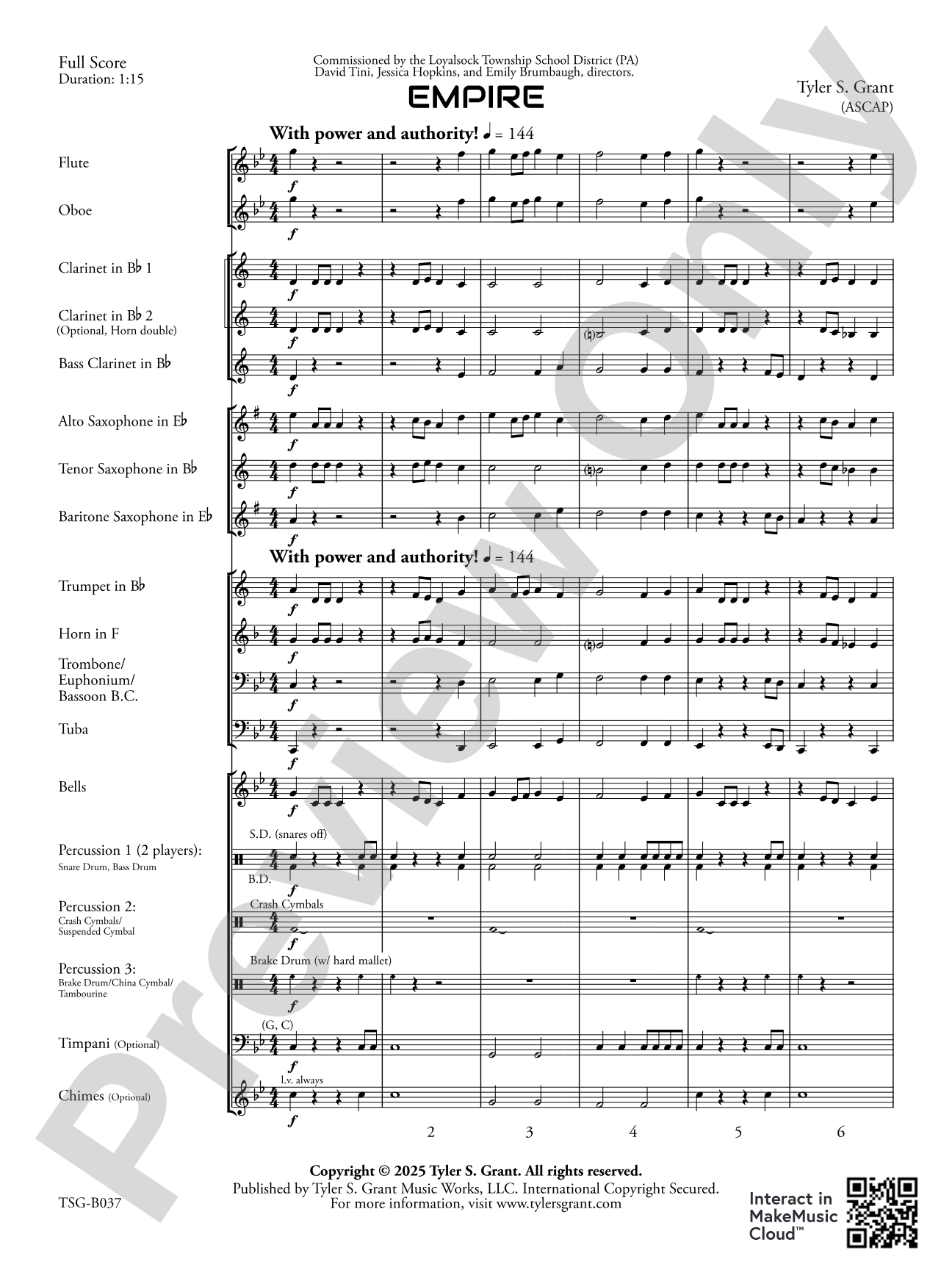 Empire: Concert Band Conductor Score & Parts