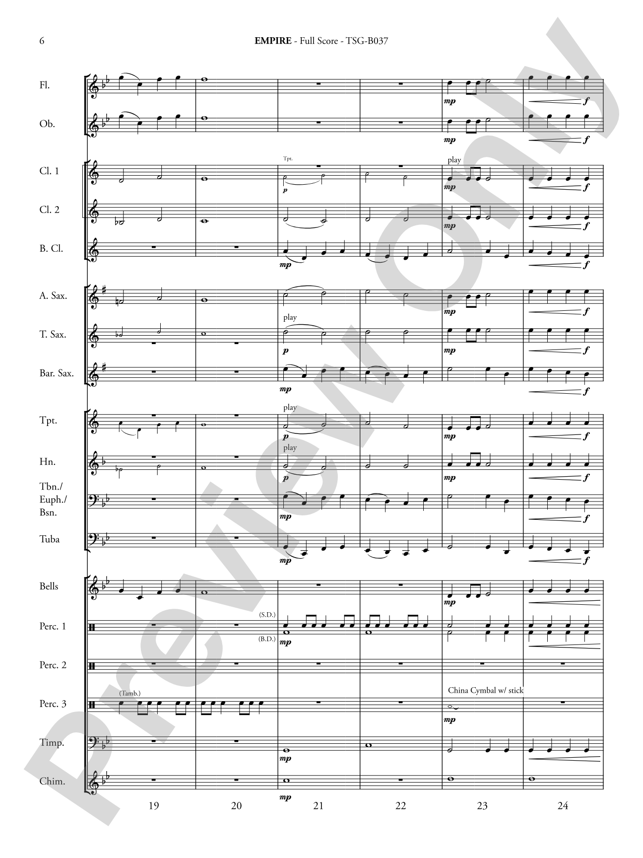 Empire: Concert Band Conductor Score & Parts