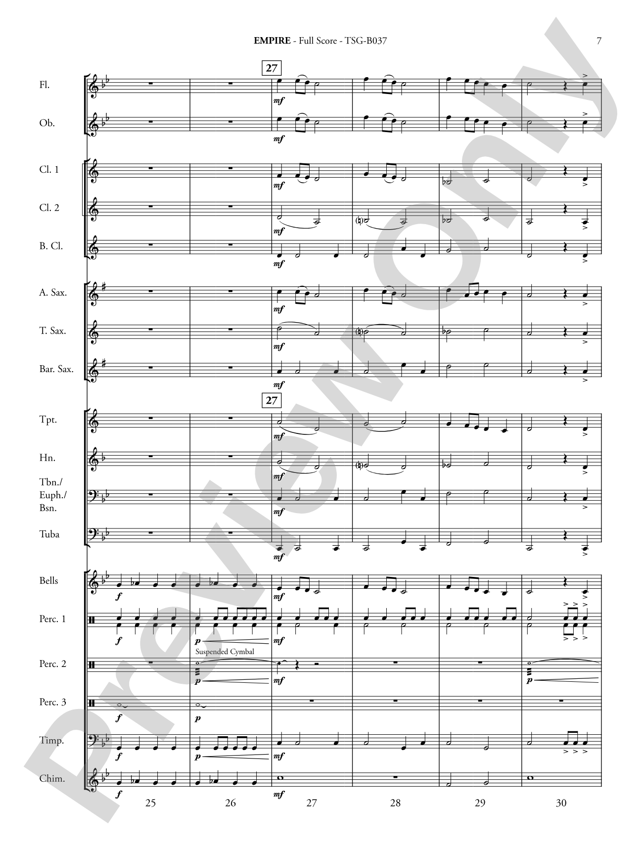 Empire: Concert Band Conductor Score & Parts