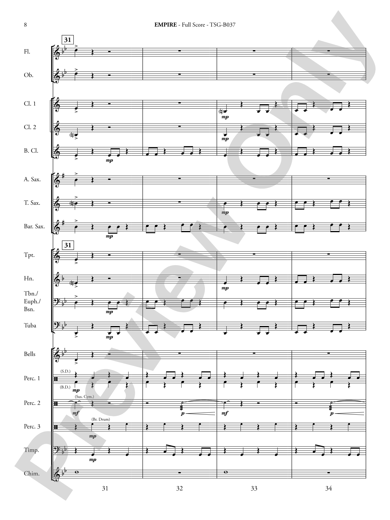 Empire: Concert Band Conductor Score & Parts