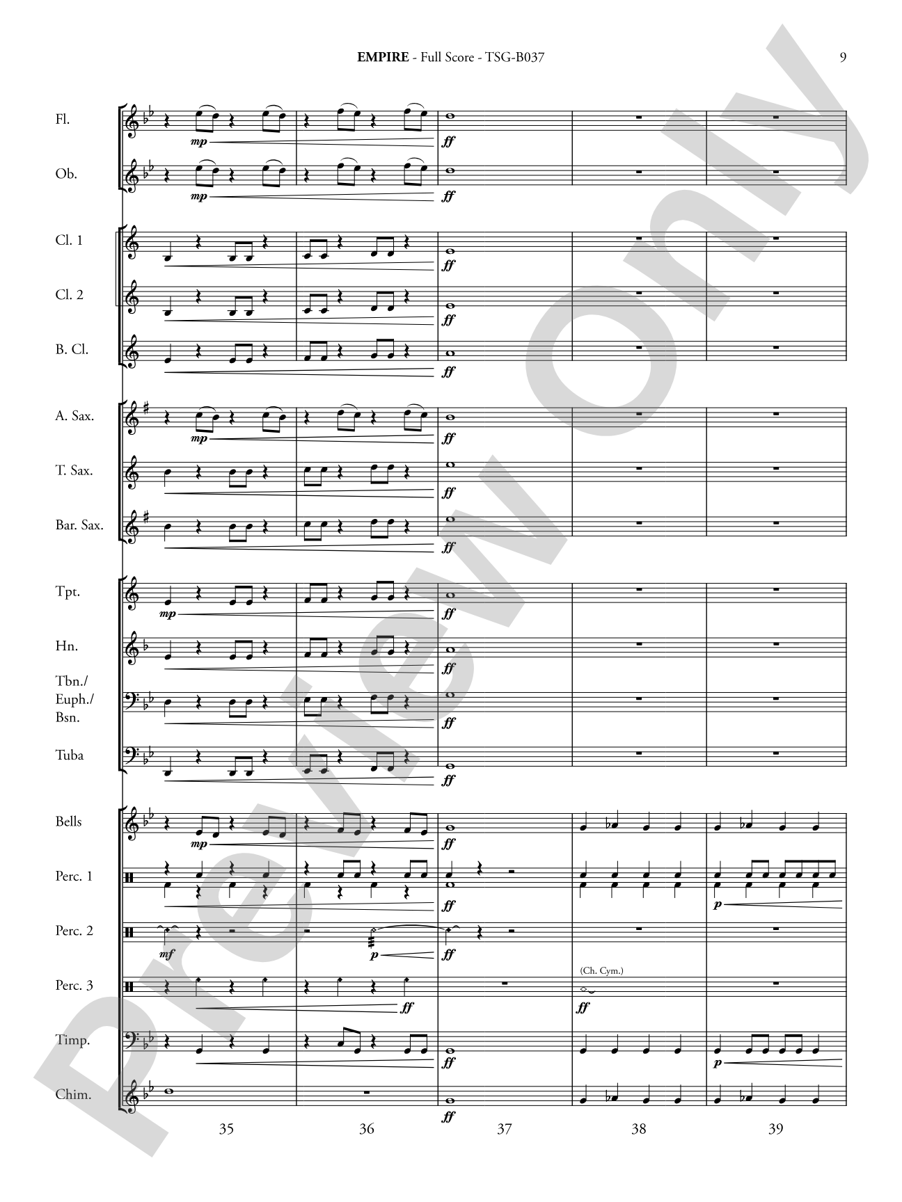Empire: Concert Band Conductor Score & Parts