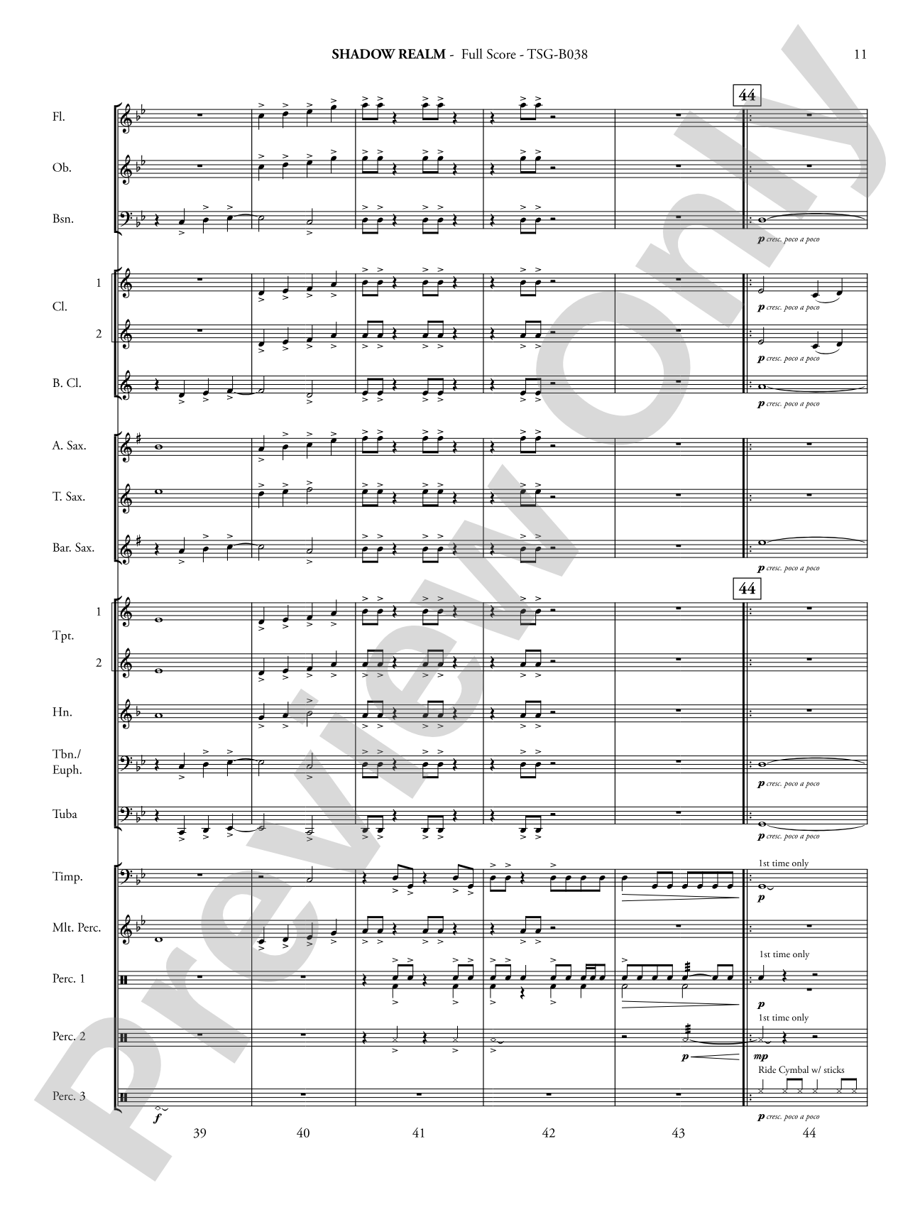 Shadow Realm: Concert Band Conductor Score & Parts