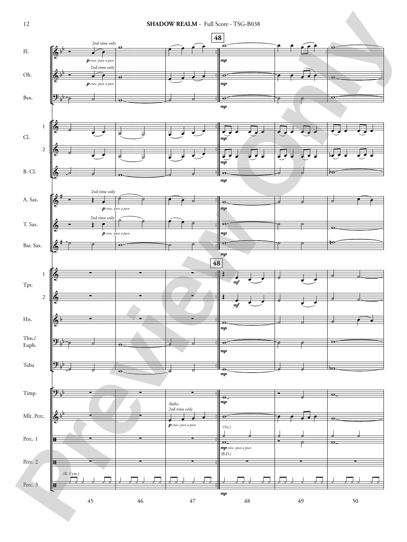 Shadow Realm: Concert Band Conductor Score & Parts