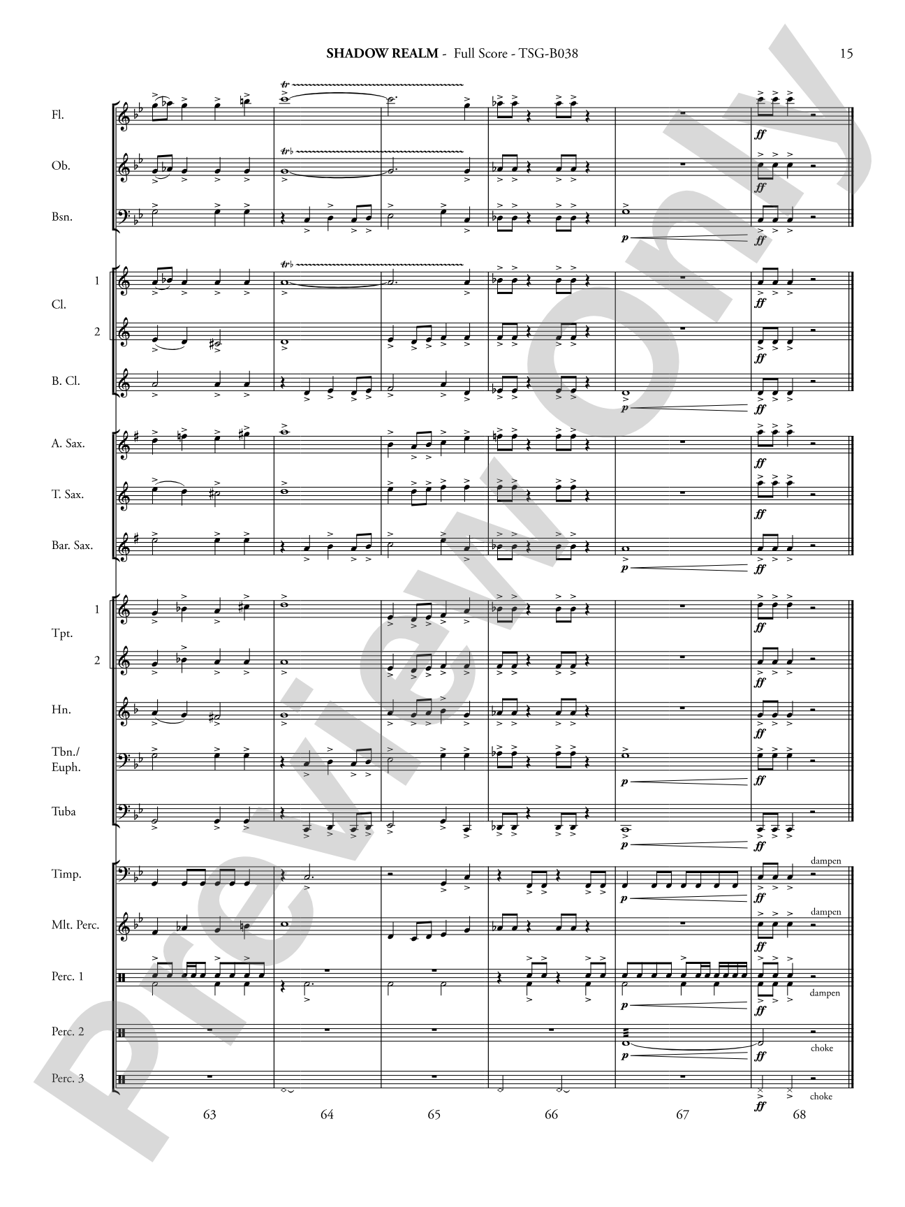Shadow Realm: Concert Band Conductor Score & Parts