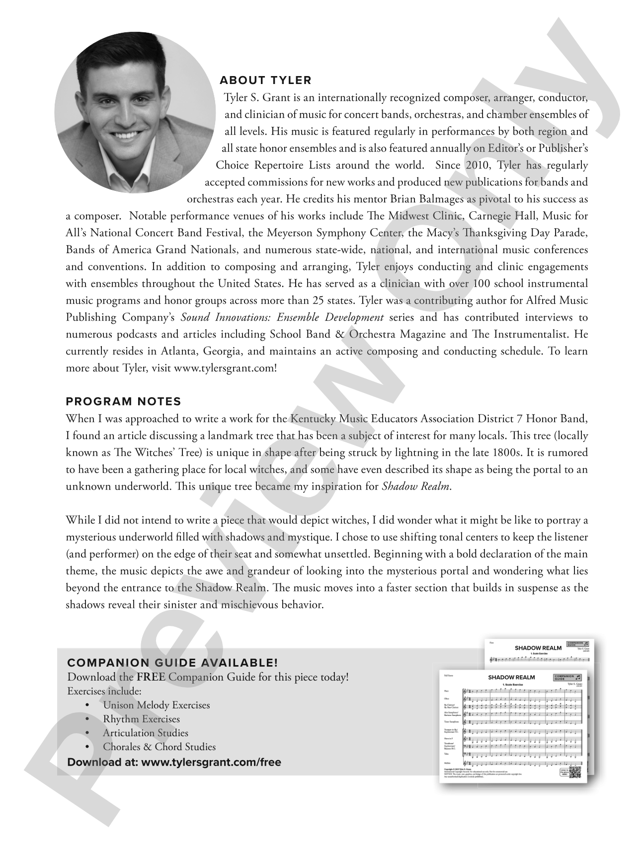Shadow Realm: Concert Band Conductor Score & Parts