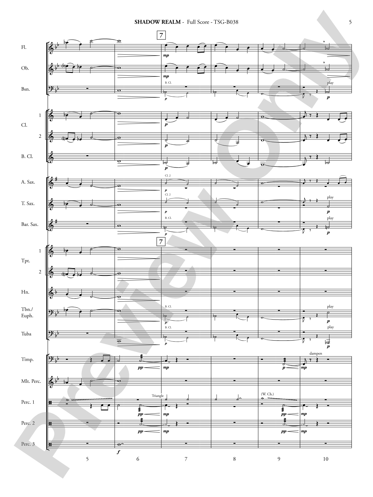 Shadow Realm: Concert Band Conductor Score & Parts