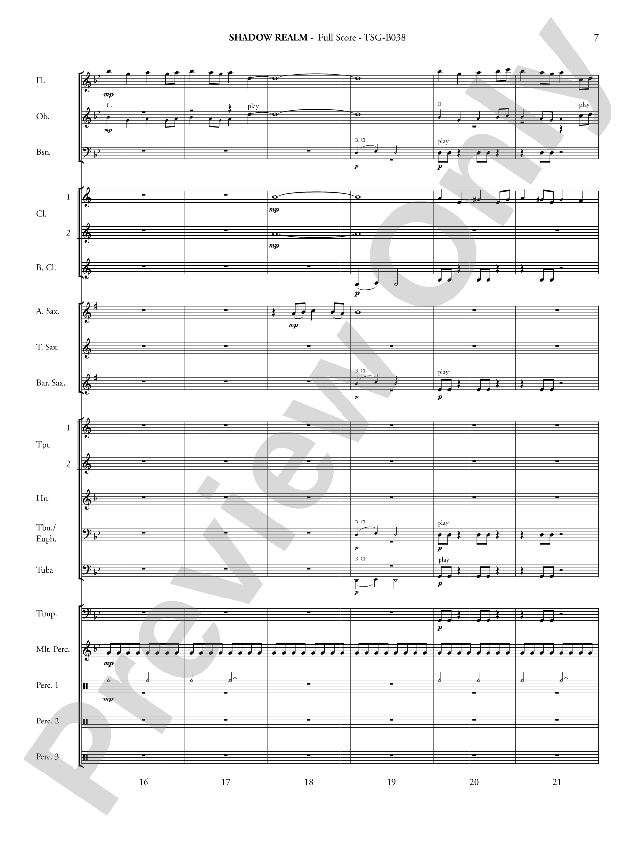 Shadow Realm: Concert Band Conductor Score & Parts