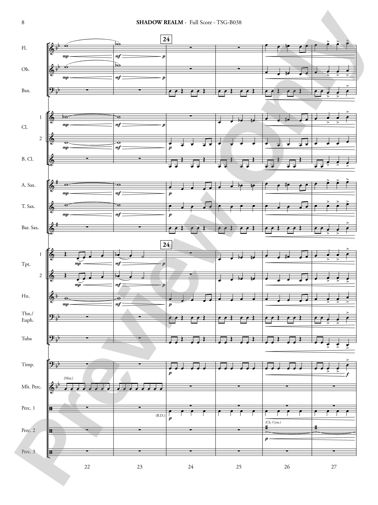 Shadow Realm: Concert Band Conductor Score & Parts