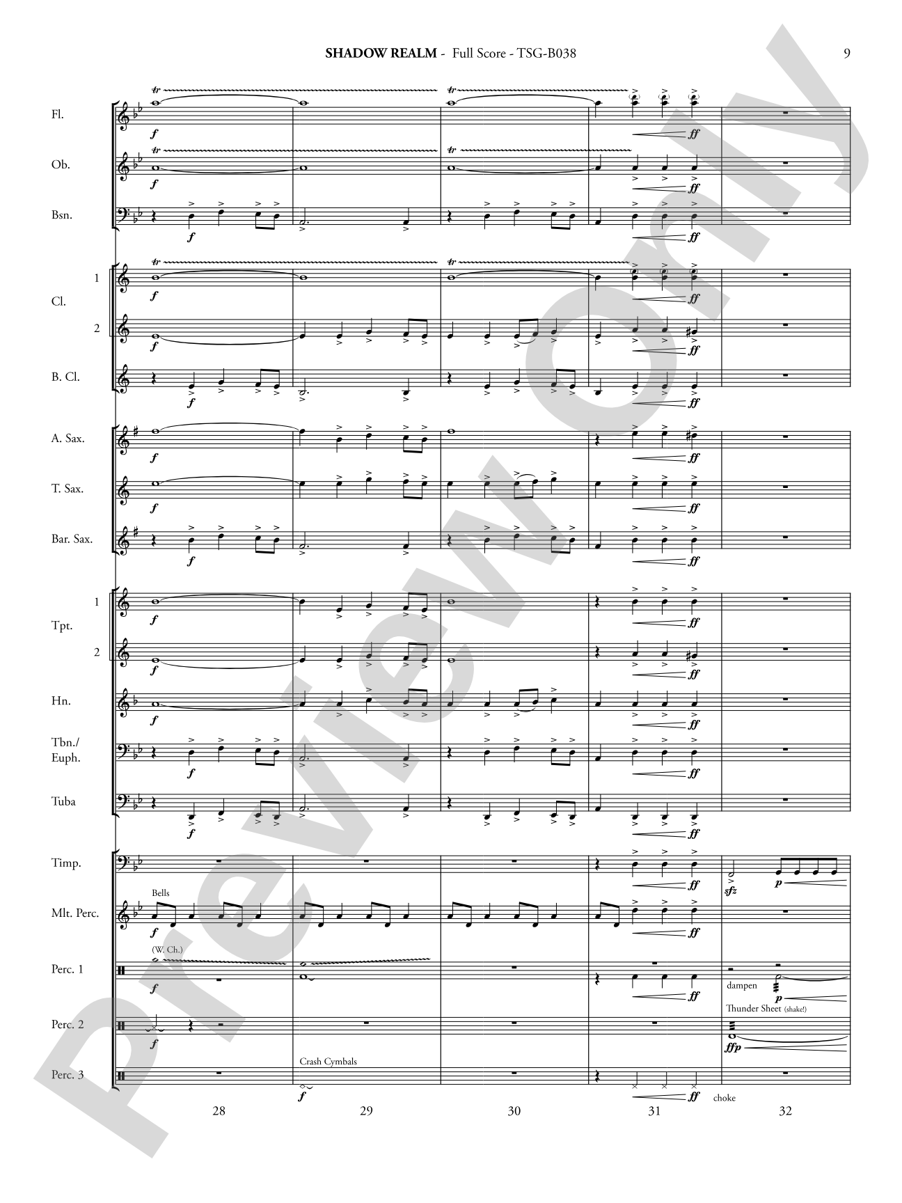 Shadow Realm: Concert Band Conductor Score & Parts
