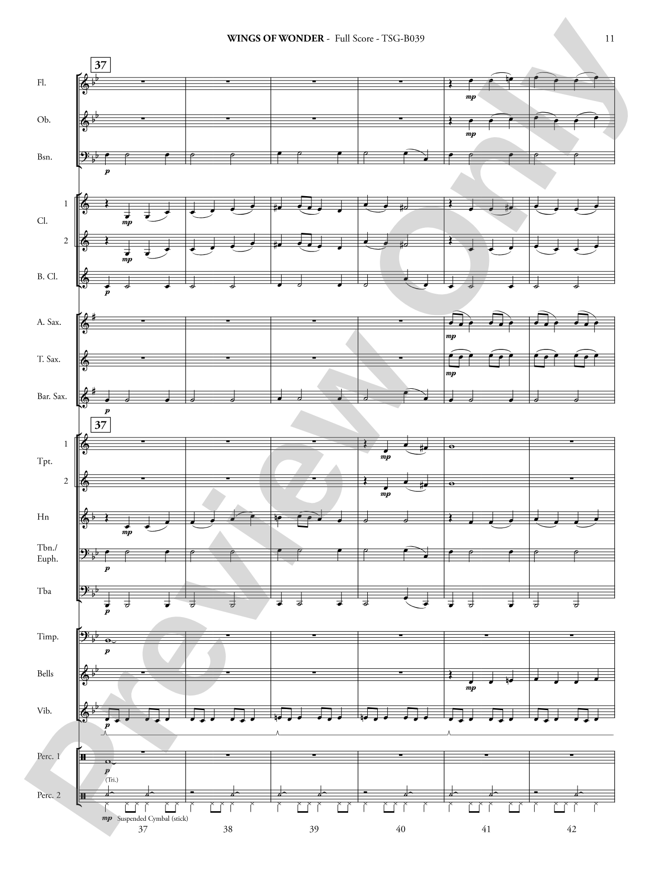 Wings of Wonder: Concert Band Conductor Score & Parts
