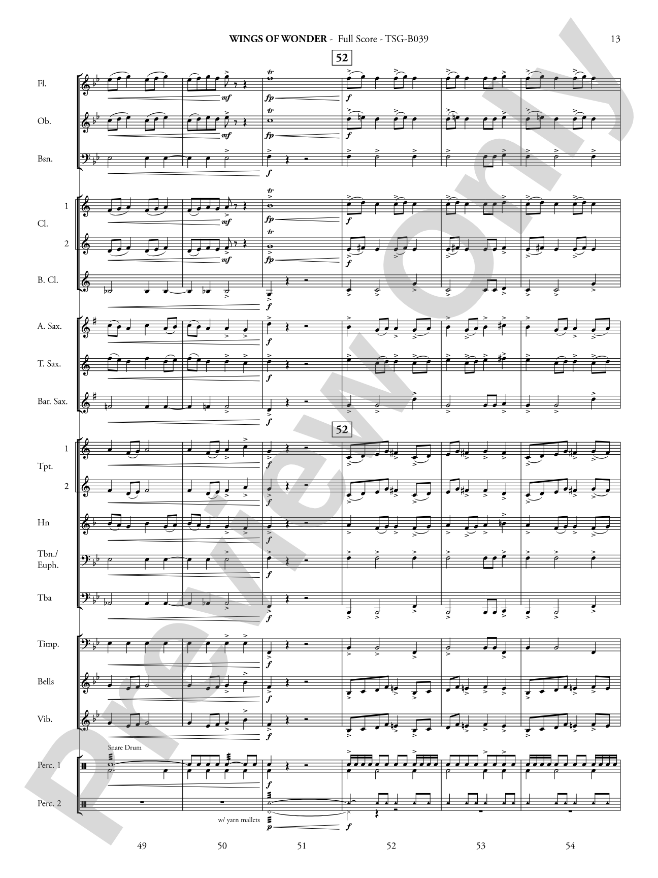 Wings of Wonder: Concert Band Conductor Score & Parts