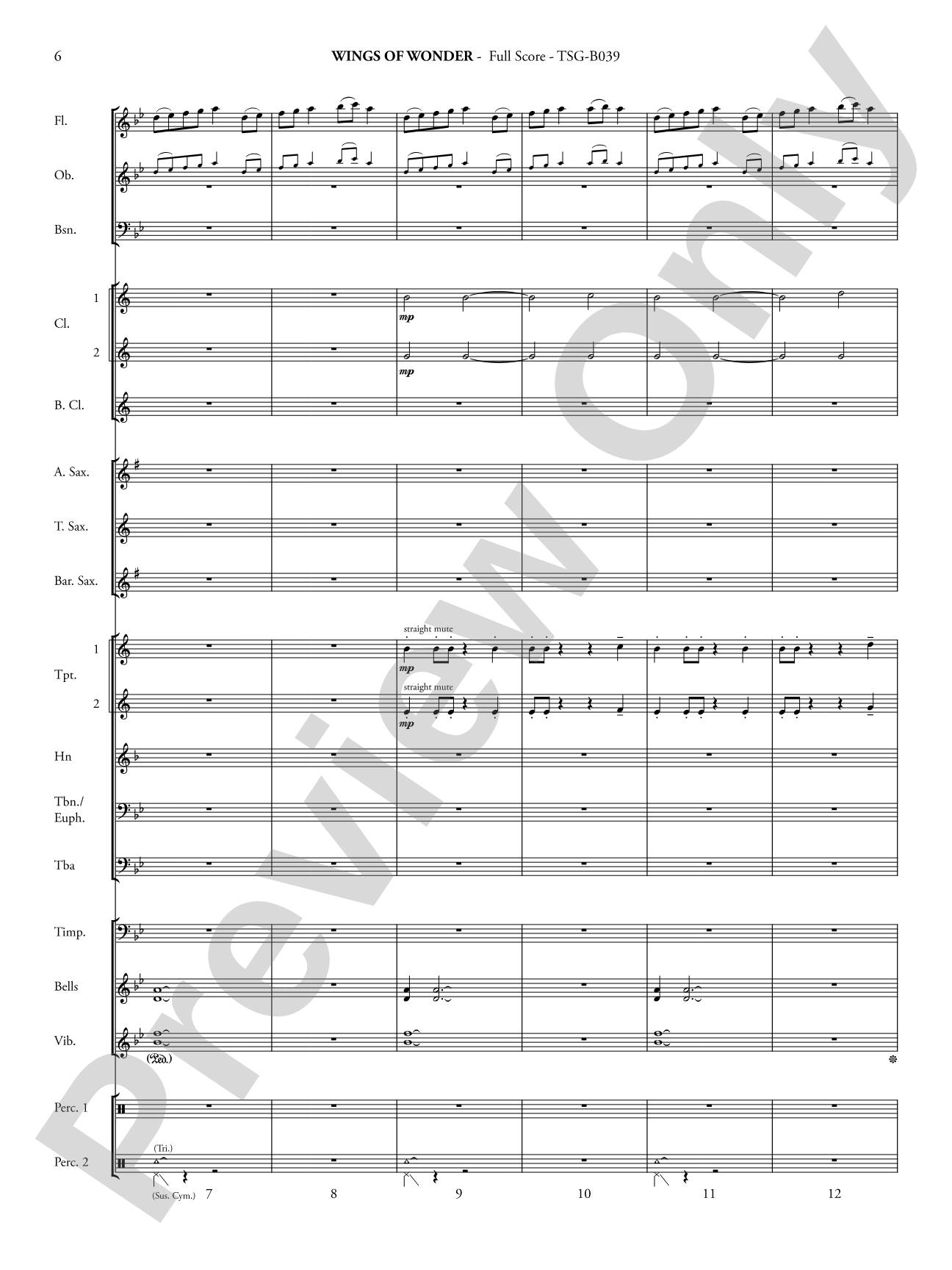 Wings of Wonder: Concert Band Conductor Score & Parts