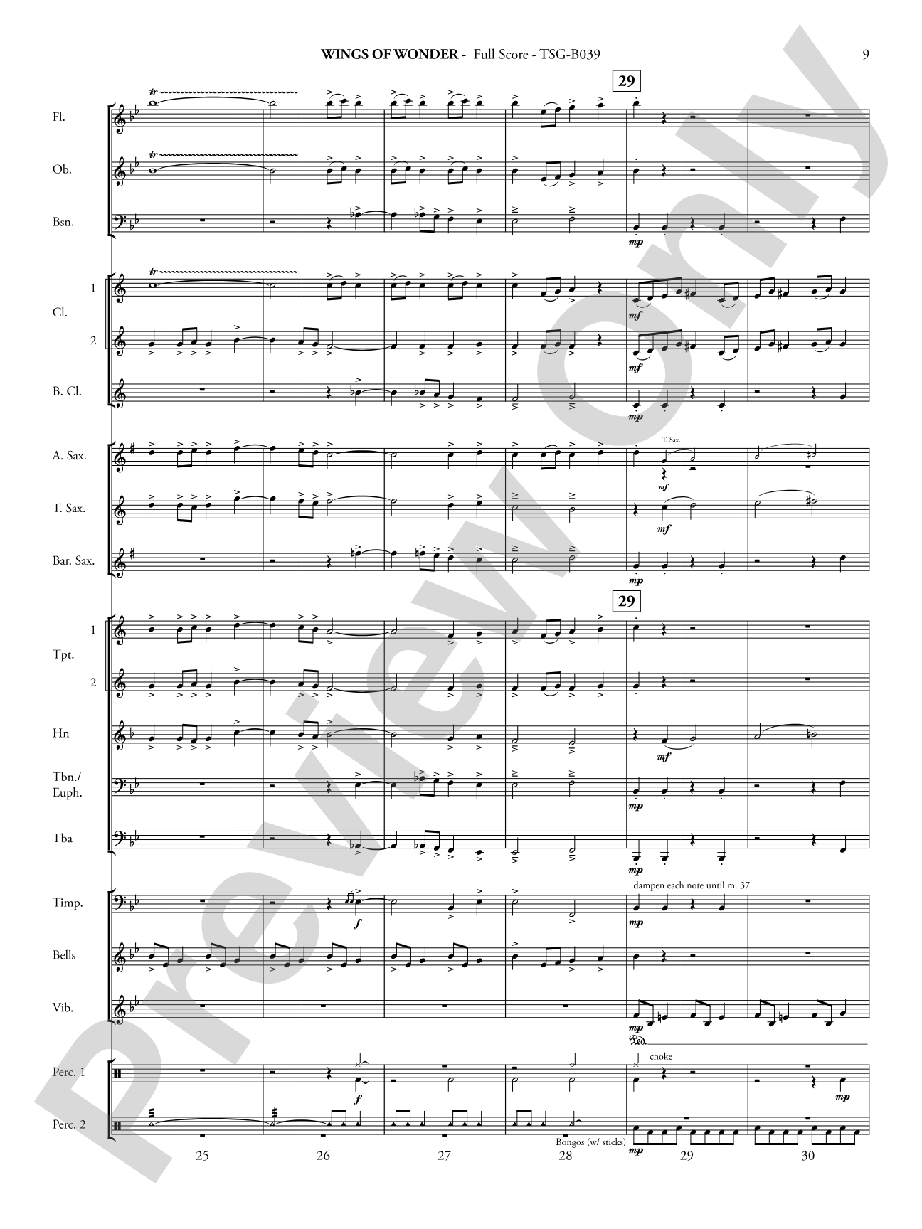 Wings of Wonder: Concert Band Conductor Score & Parts