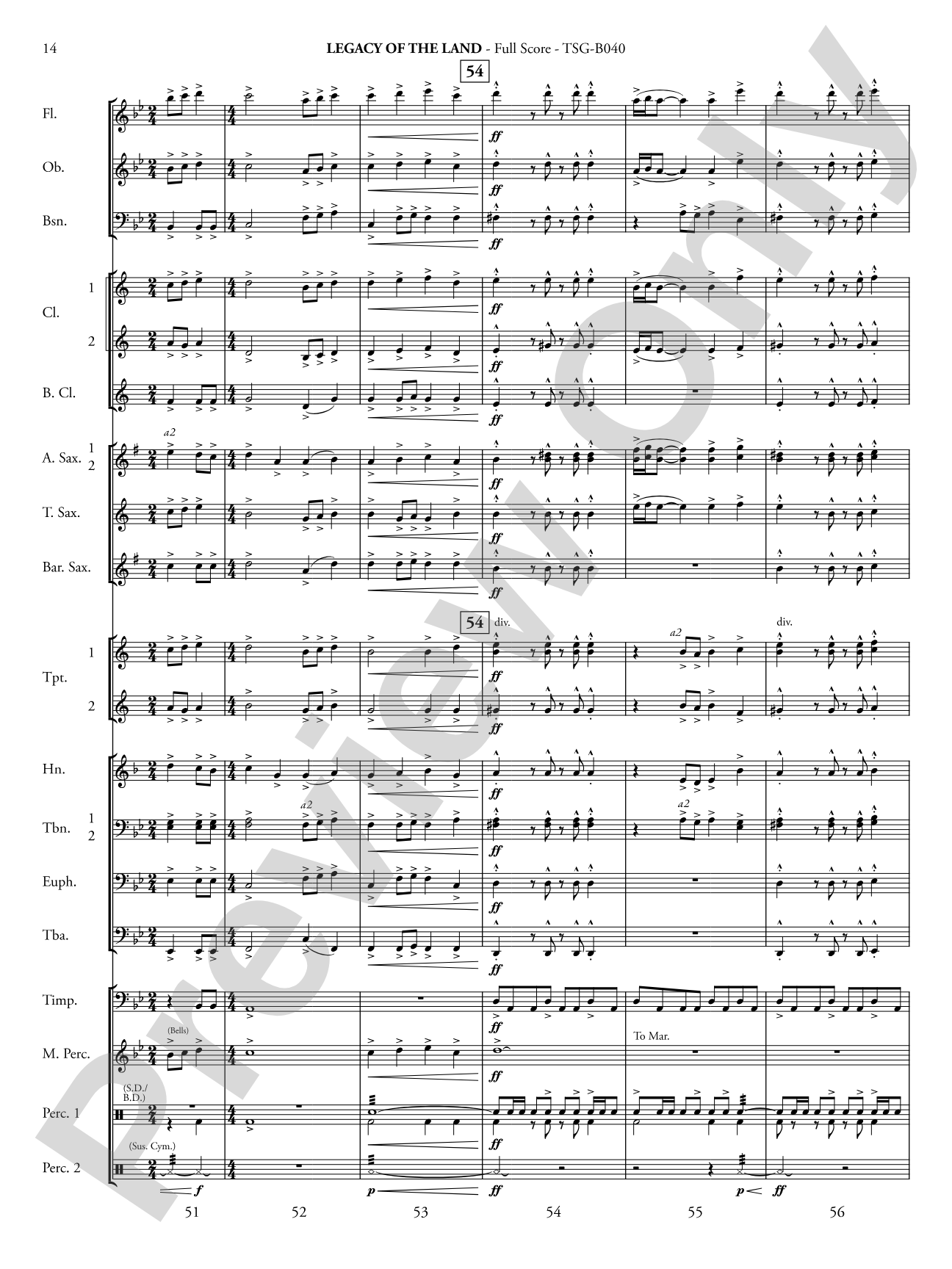 Legacy of the Land (Based on "The Promised Land"): Concert Band Conductor Score & Parts