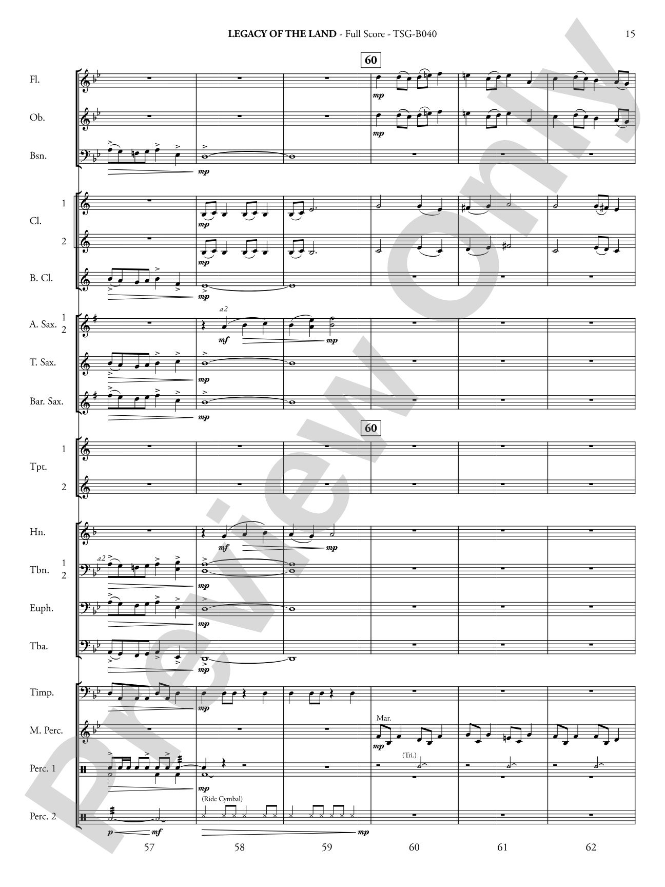 Legacy of the Land (Based on "The Promised Land"): Concert Band Conductor Score & Parts