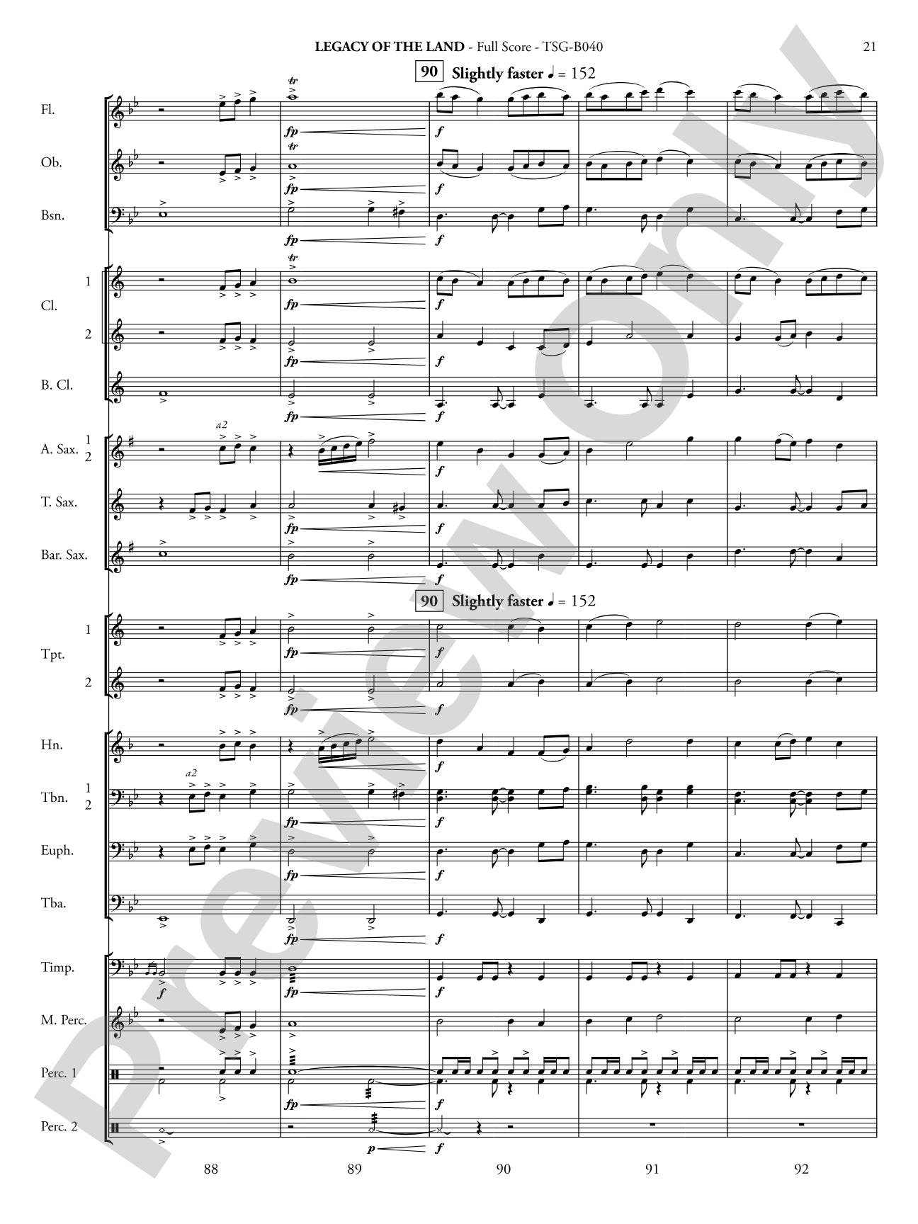Legacy of the Land (Based on "The Promised Land"): Concert Band Conductor Score & Parts
