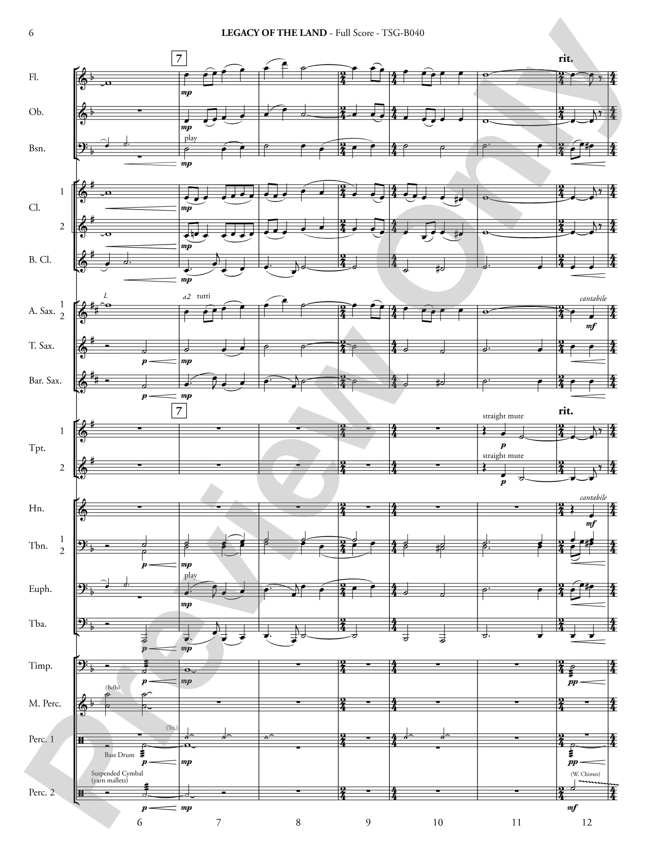 Legacy of the Land (Based on "The Promised Land"): Concert Band Conductor Score & Parts