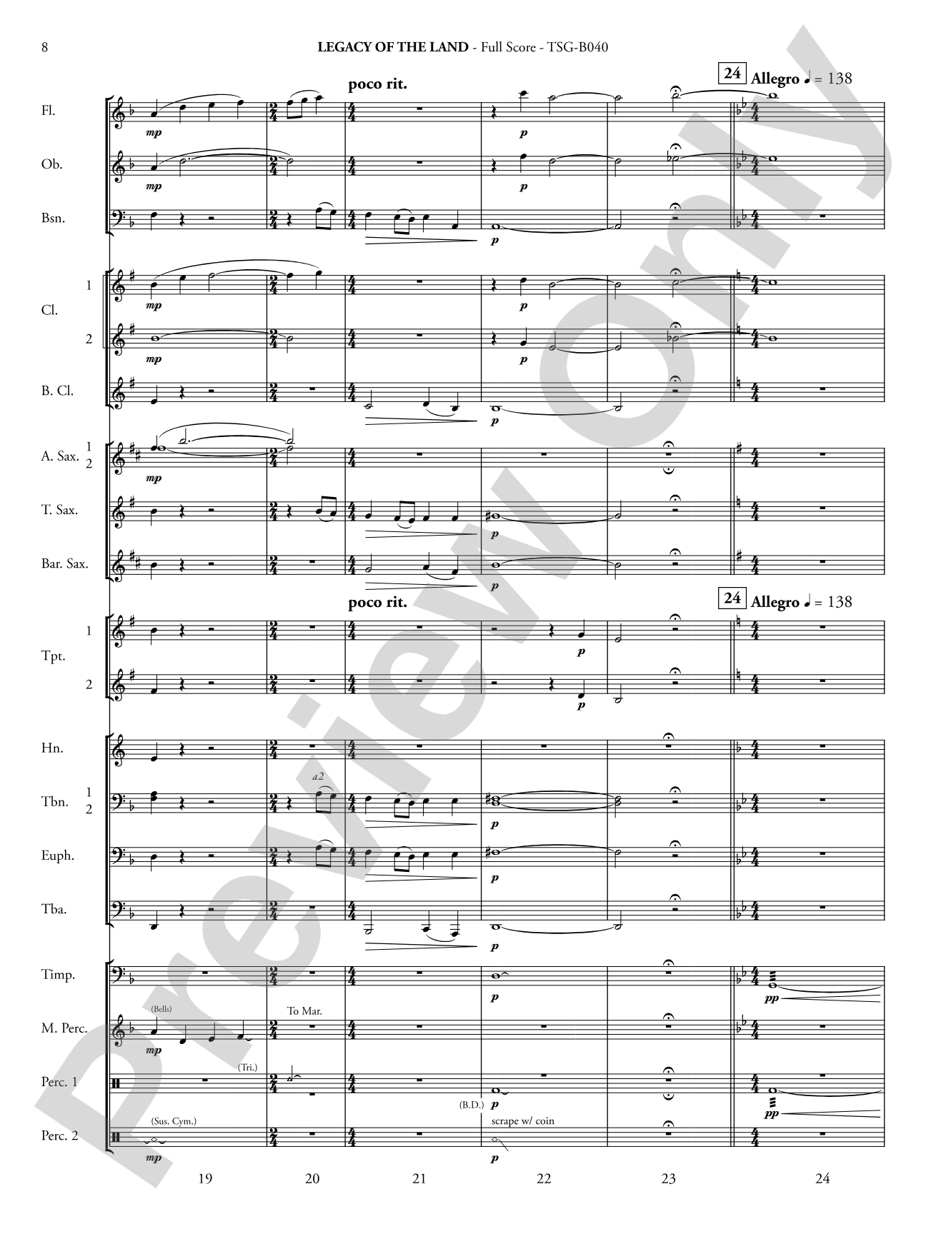 Legacy of the Land (Based on "The Promised Land"): Concert Band Conductor Score & Parts
